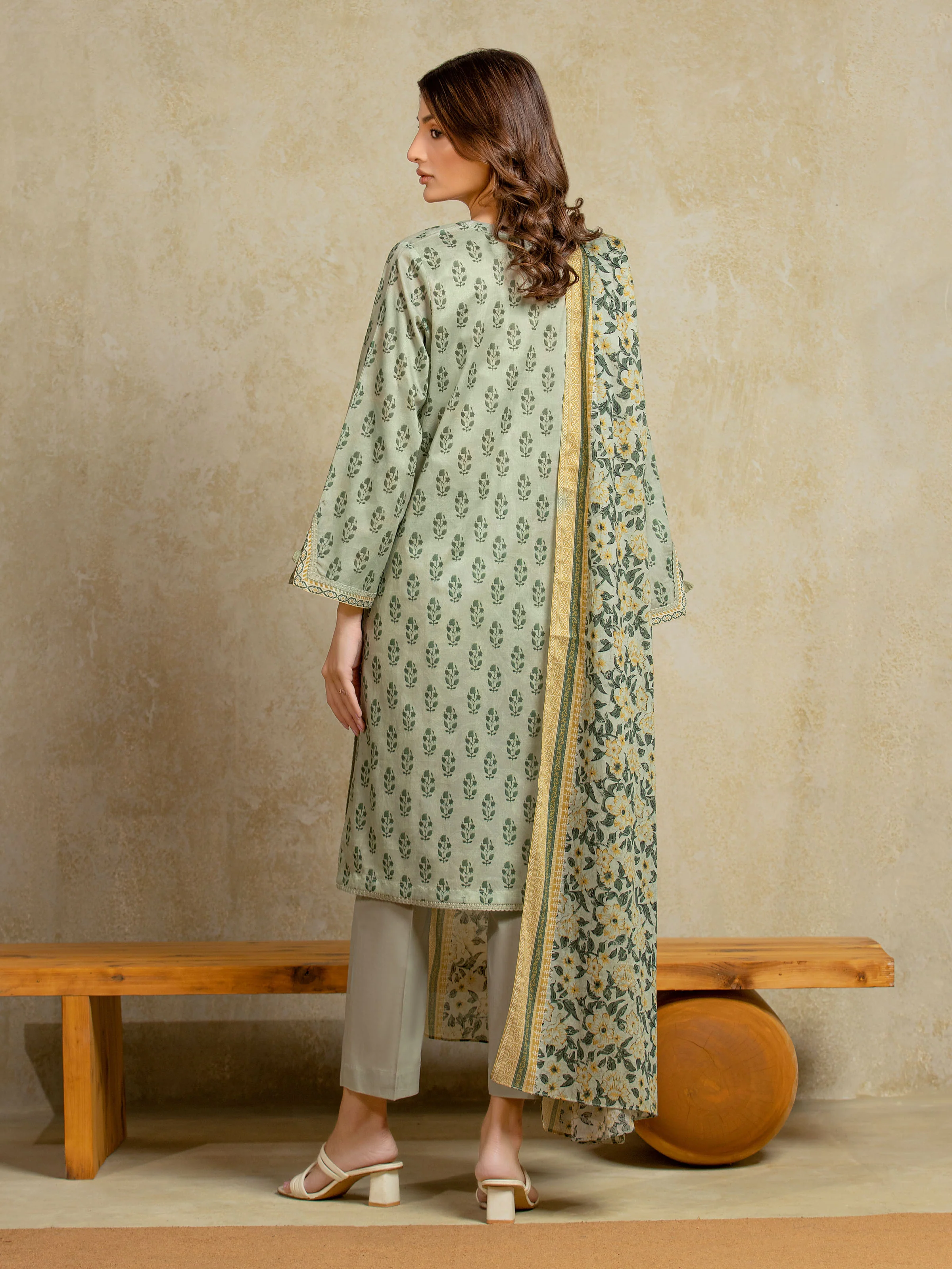 Unstitched Printed Khaddar Suit - EWU5A3-35922-3P - Image 6
