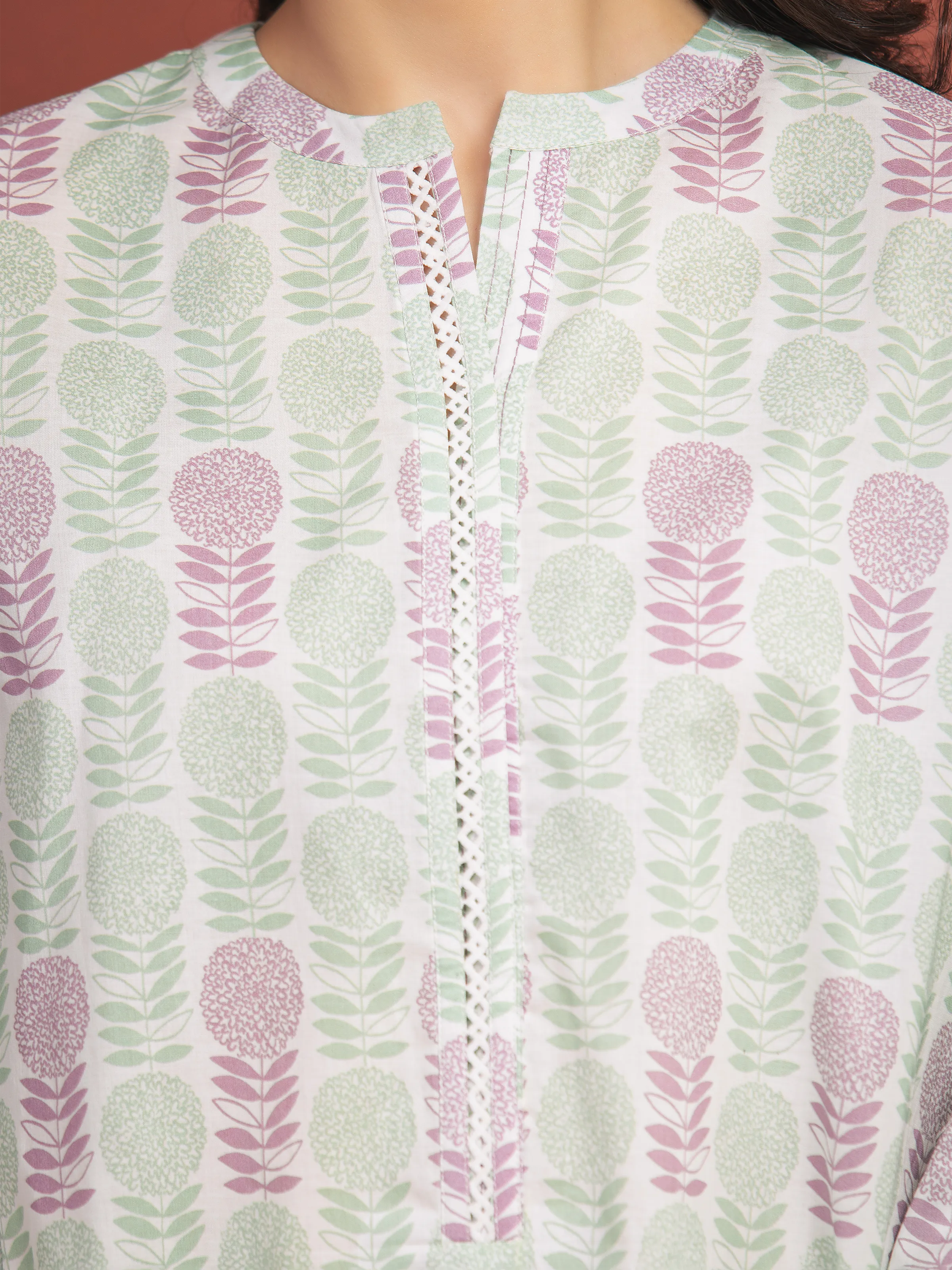 Unstitched Printed Lawn Shirt - EWU5A1-35704S - Image 4