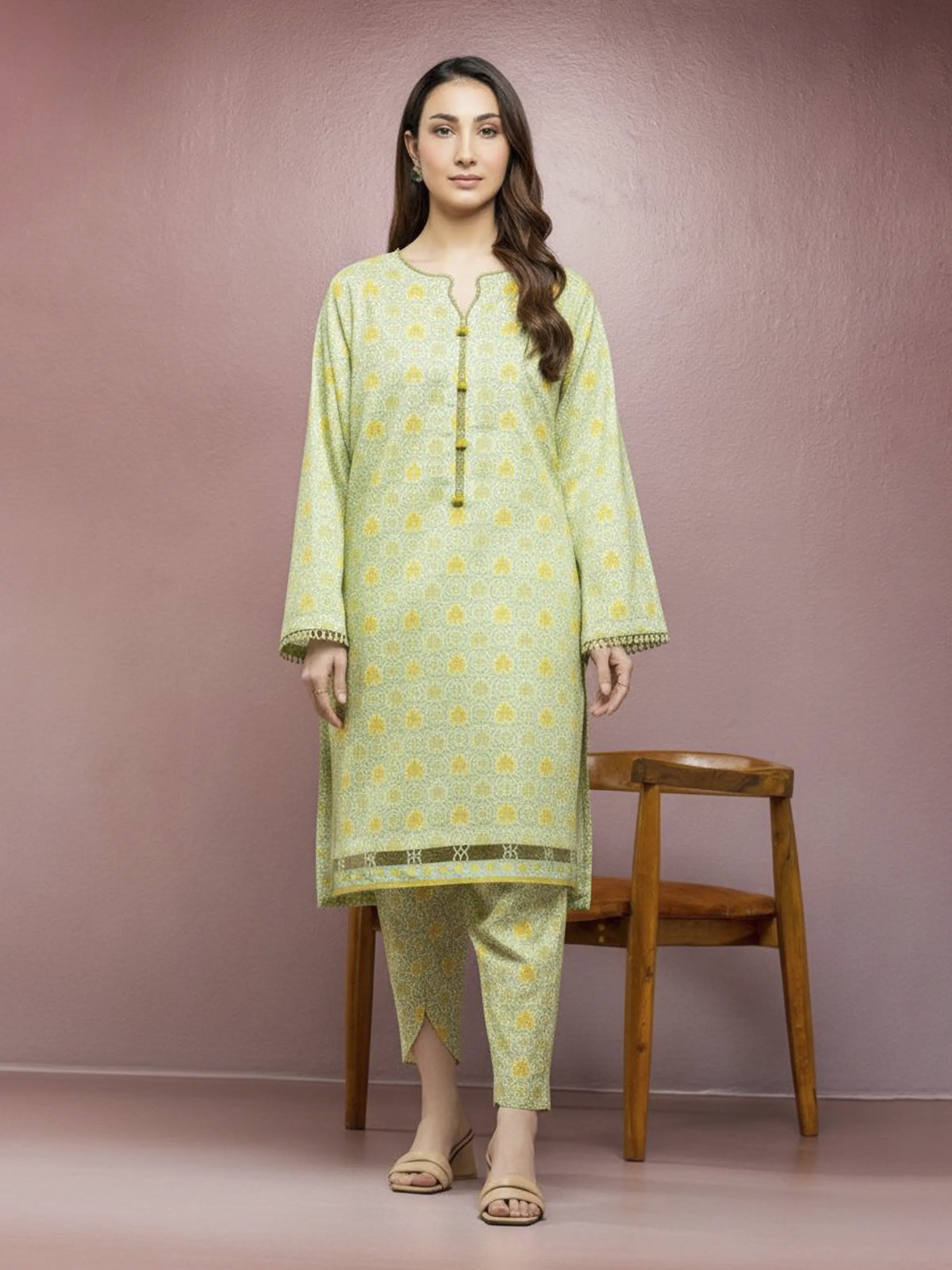 Unstitched Printed Lawn Shirt Dupatta - EWU5A1-35114SD - Image 2
