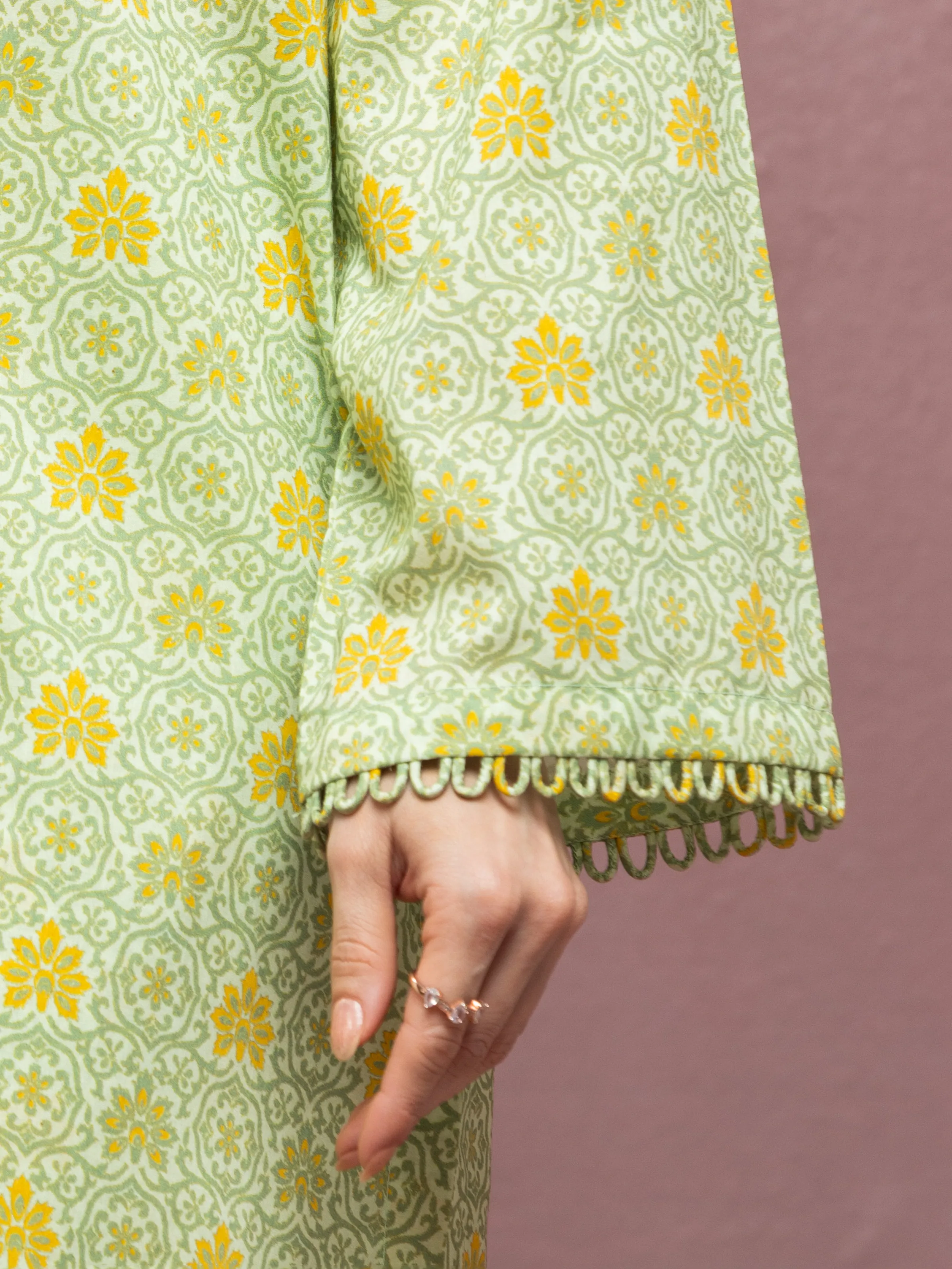 Unstitched Printed Lawn Shirt Dupatta - EWU5A1-35114SD - Image 3