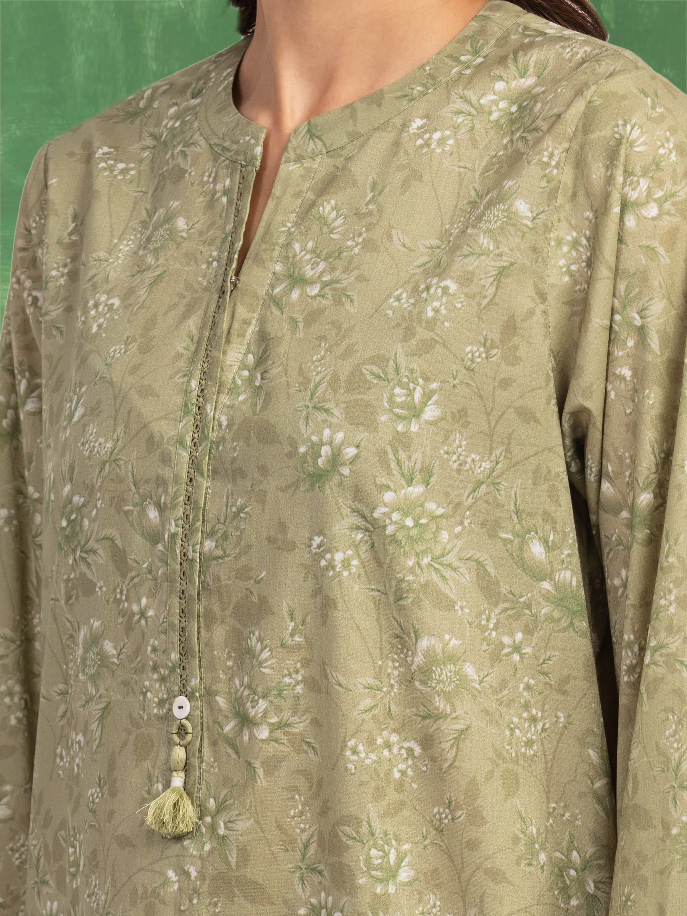 Unstitched Printed Lawn Shirt Trouser - EWU5A1-35690ST - Image 3
