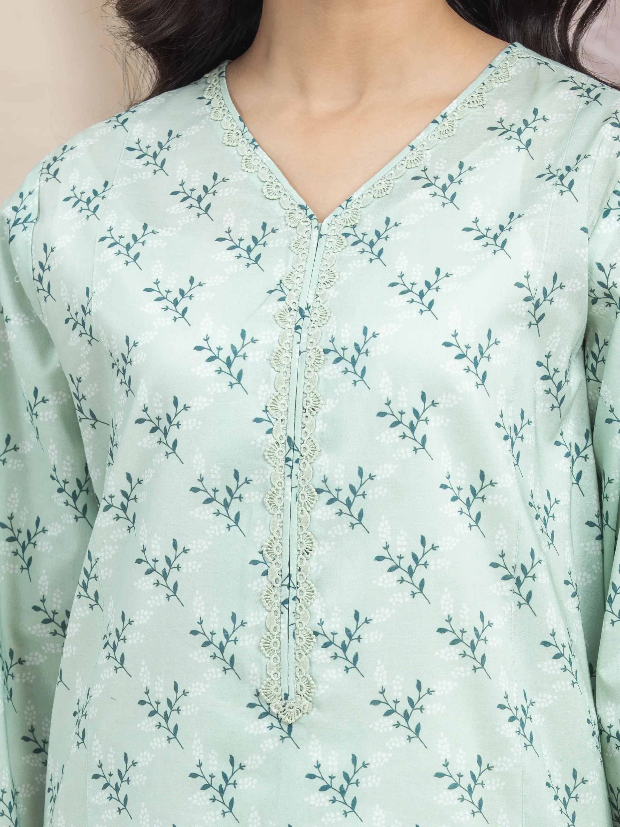 Unstitched Printed Lawn Suit - EWU5A1-35013-3P - Image 3