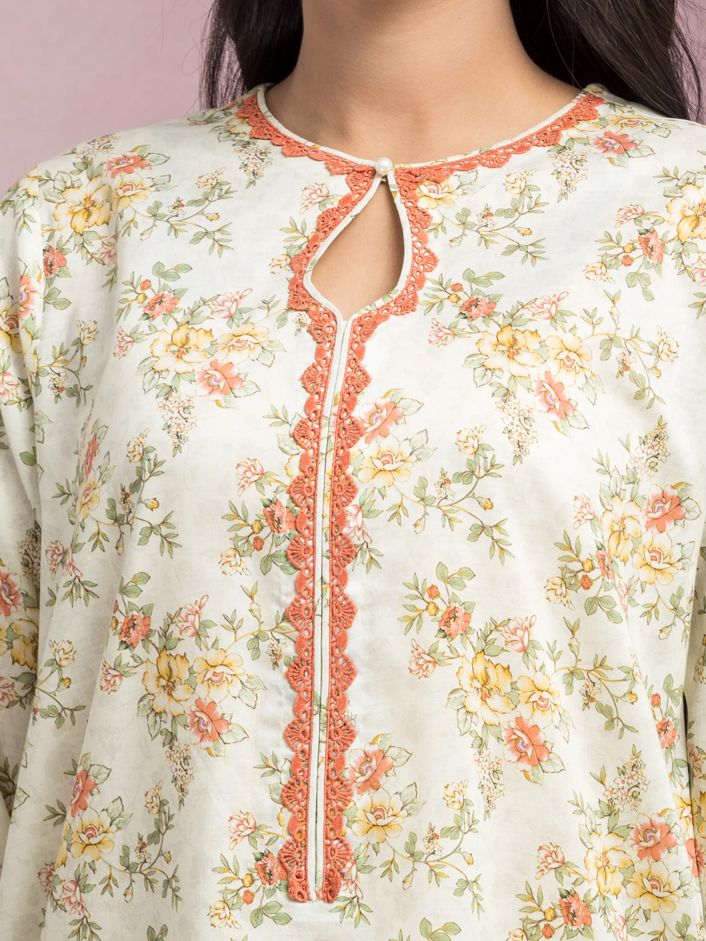 Unstitched Printed Lawn Suit - EWU5A1-35044-3P - Image 4