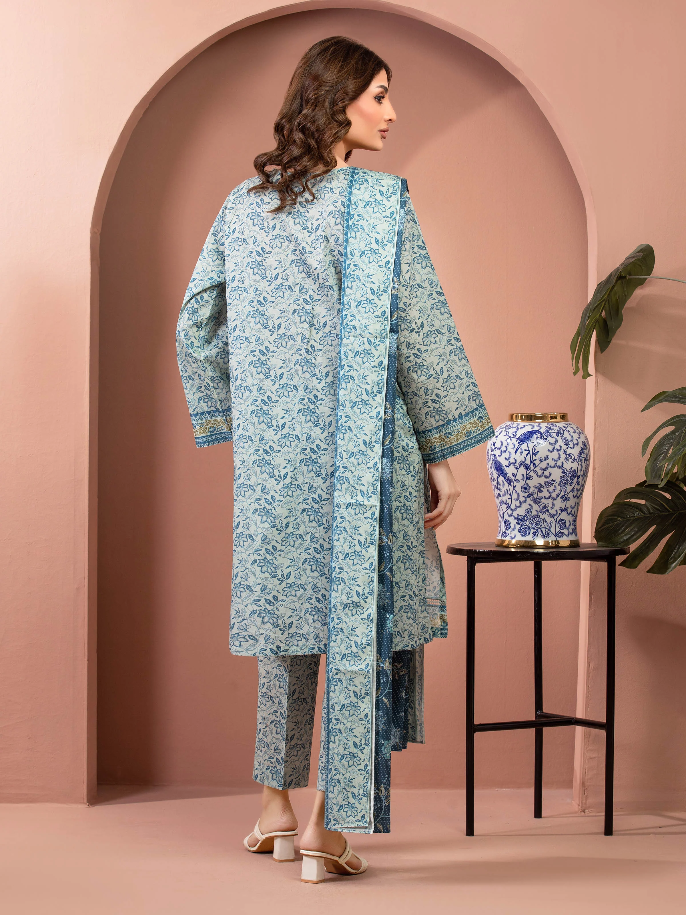Unstitched Printed Lawn Suit - EWU5A1-35123-3P - Image 6