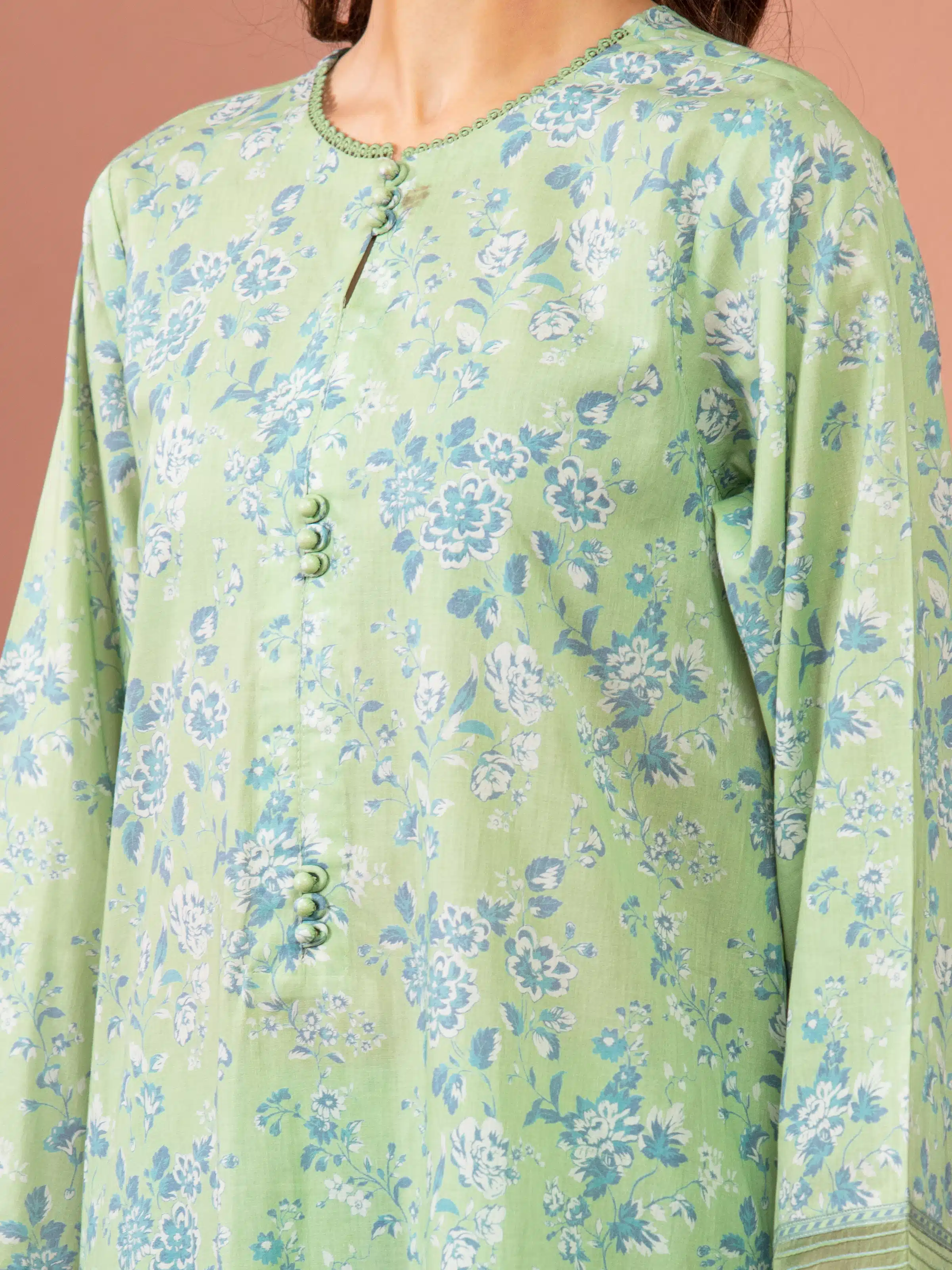 Unstitched Printed Lawn Suit - EWU5A1-35611-3P - Image 5