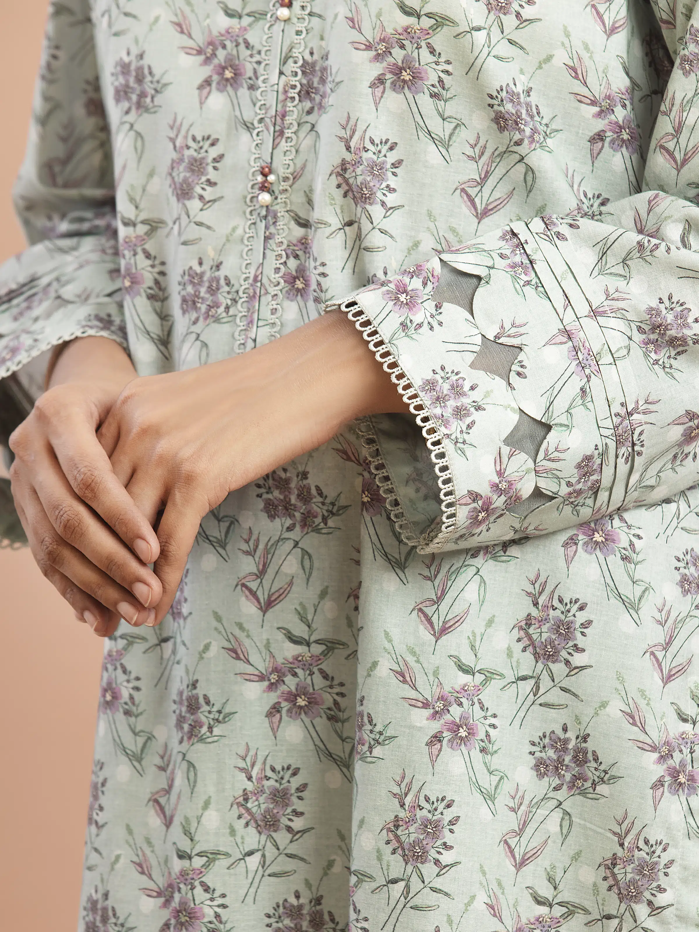 Unstitched Printed Lawn Suit - EWU5A1-35655-3P - Image 4