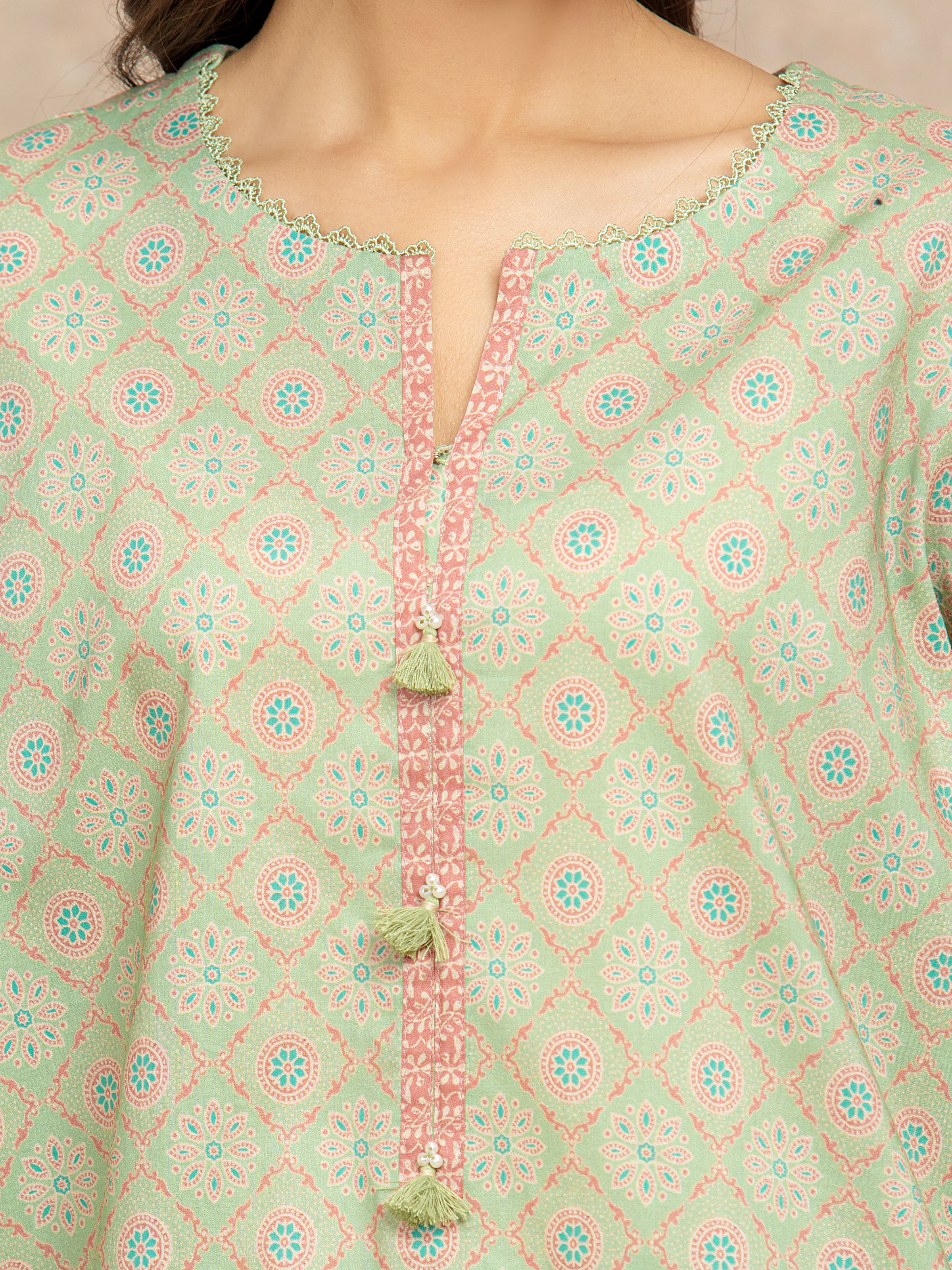 Unstitched Printed Lawn Suit - EWU6A1-36531-3P - Image 4