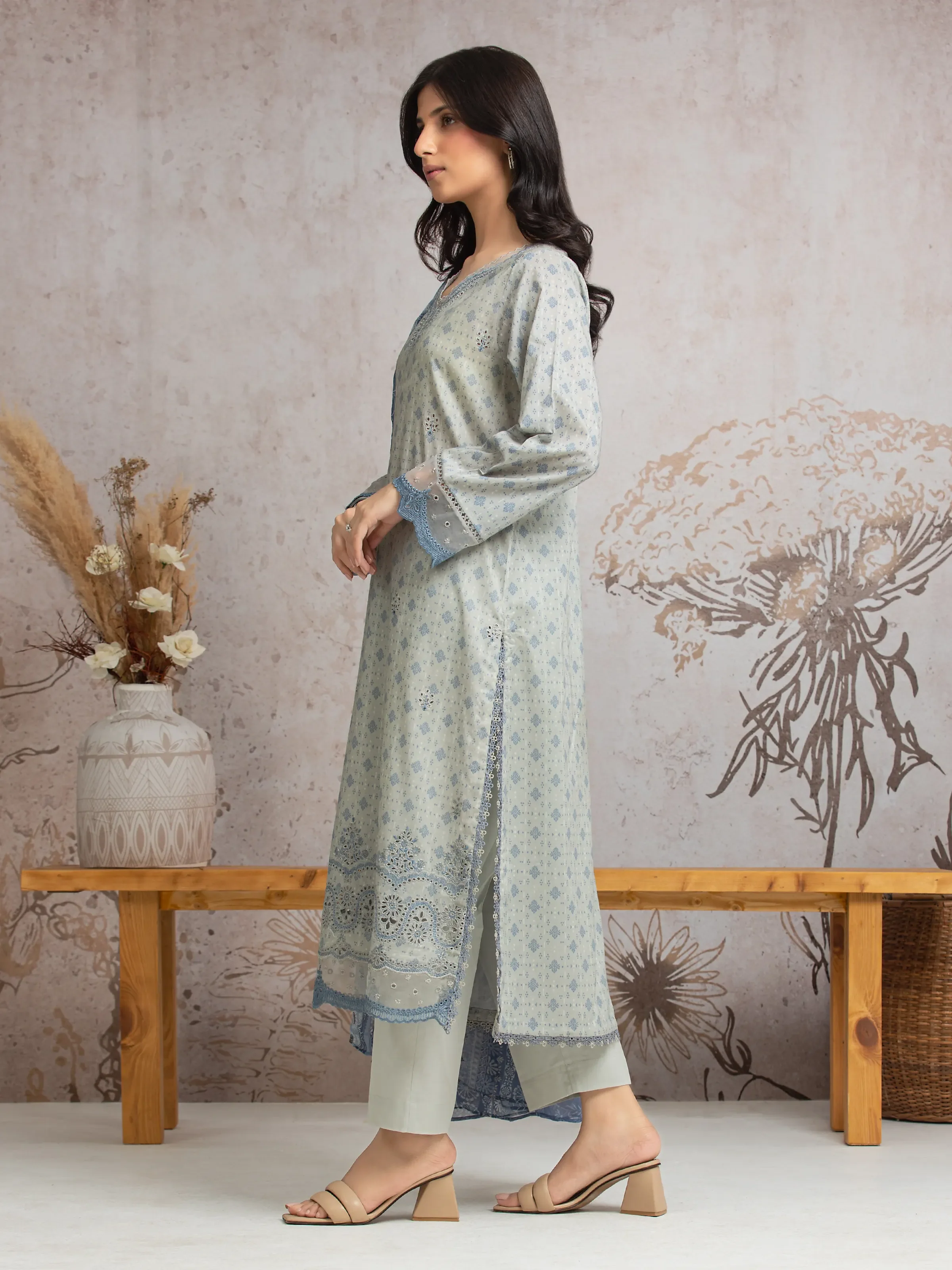 Unstitched Embroidered Cambric Suit - EWU24V2-30025-3P - Image 4