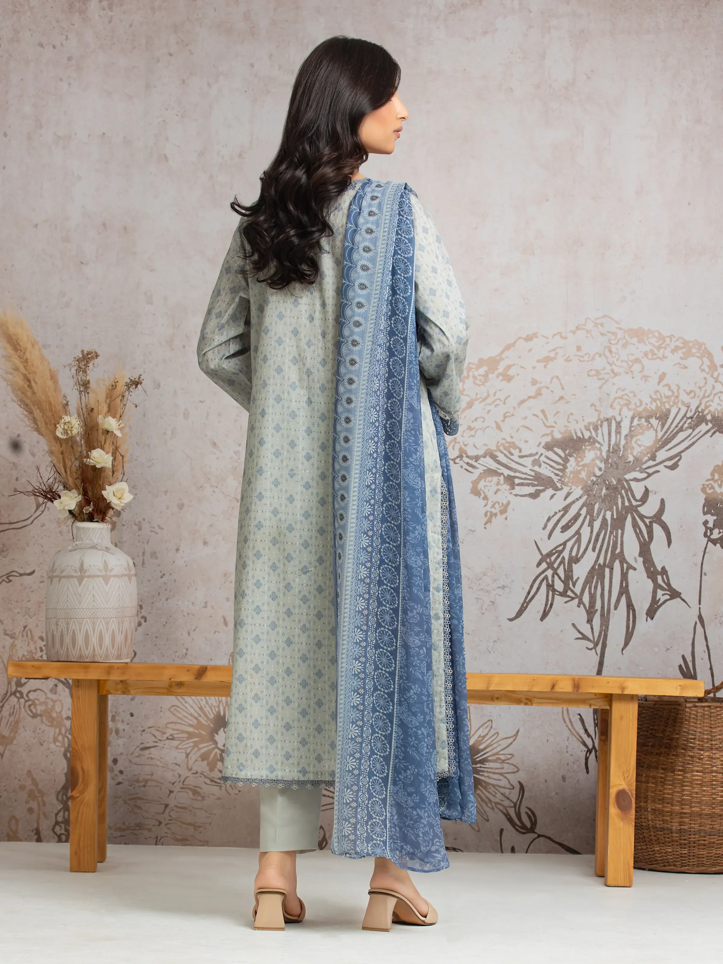 Unstitched Embroidered Cambric Suit - EWU24V2-30025-3P - Image 5