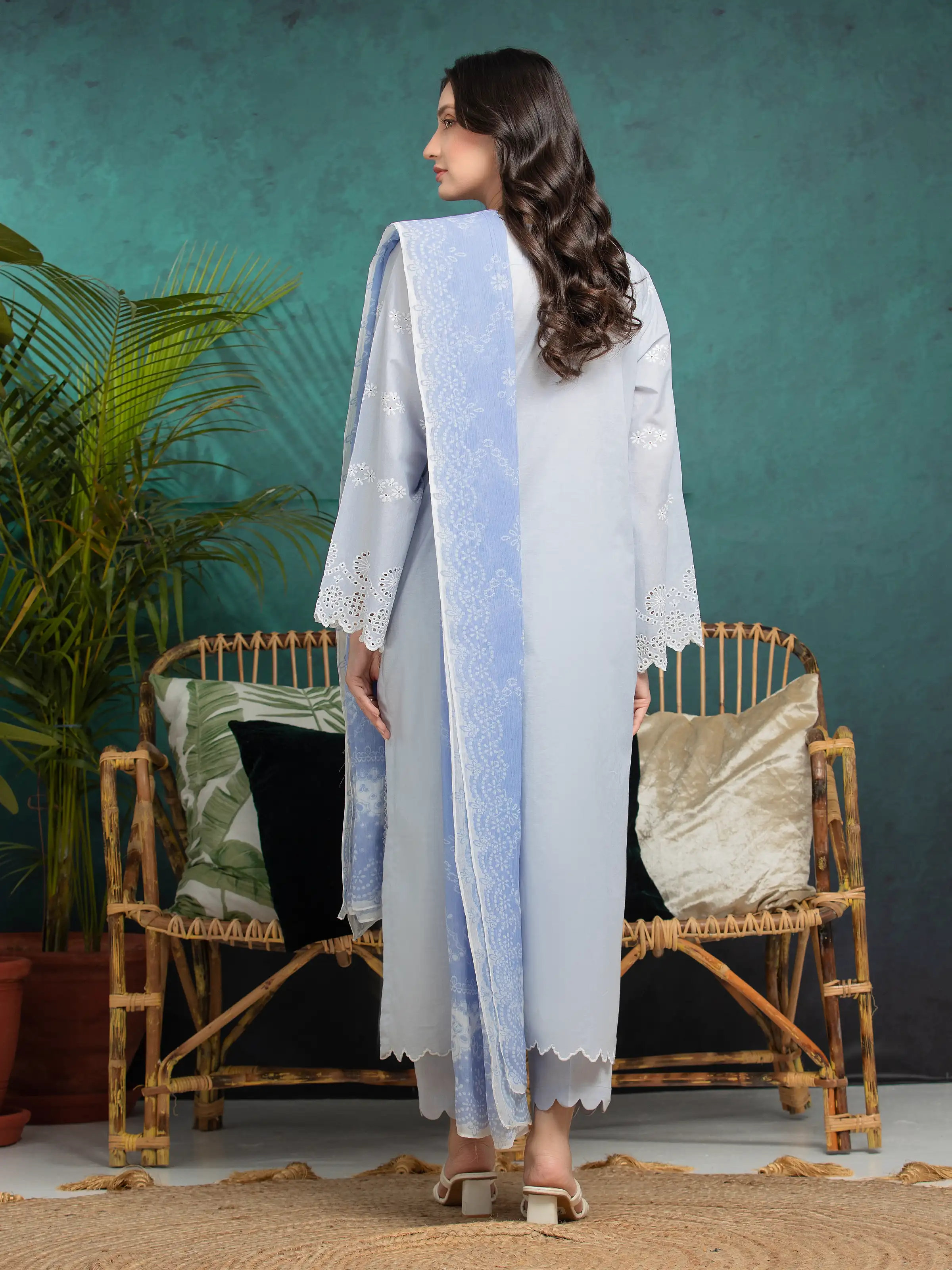 Unstitched Embroidered Cambric Suit - EWU24V2-31006-3P - Image 2