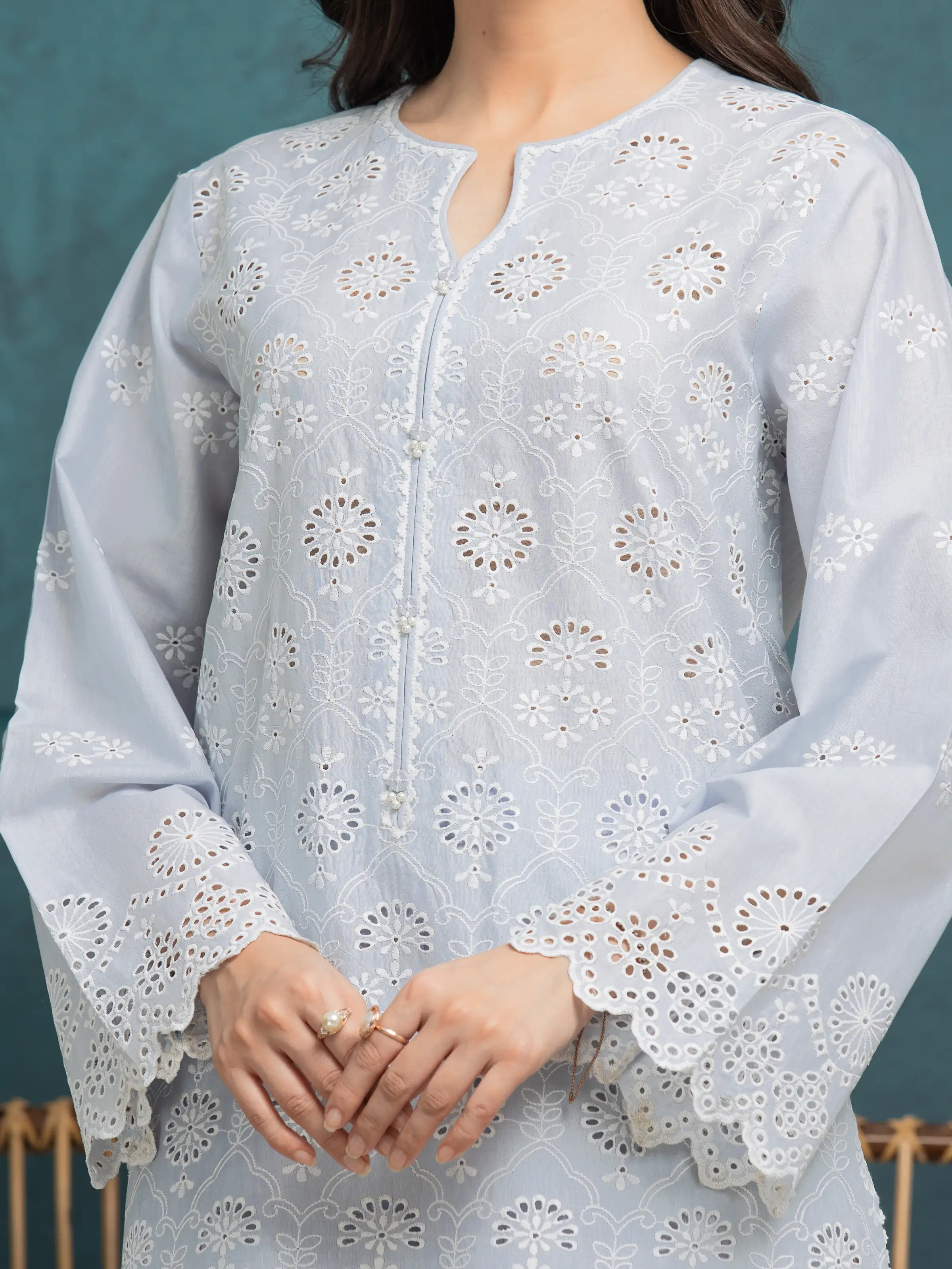 Unstitched Embroidered Cambric Suit - EWU24V2-31006-3P - Image 3
