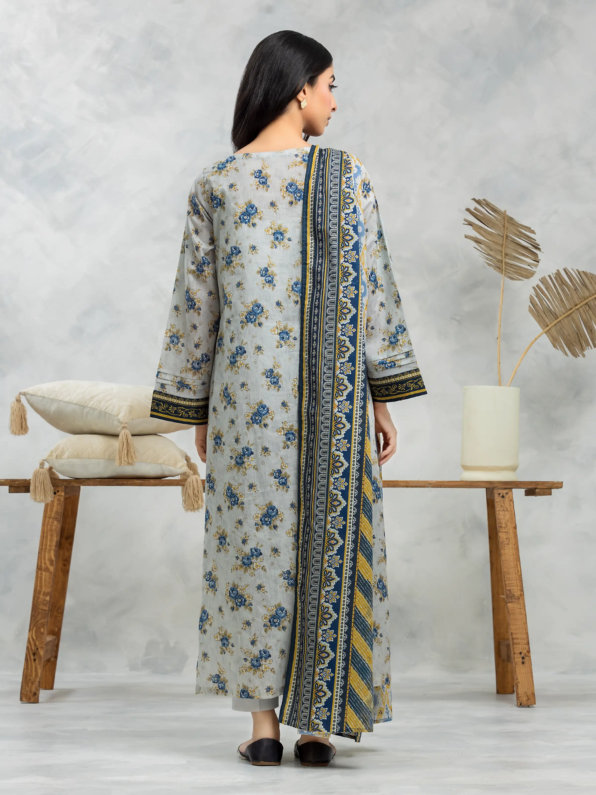 Unstitched Printed Cambric Shirt Trouser - EWU24A2-28250ST - Image 2