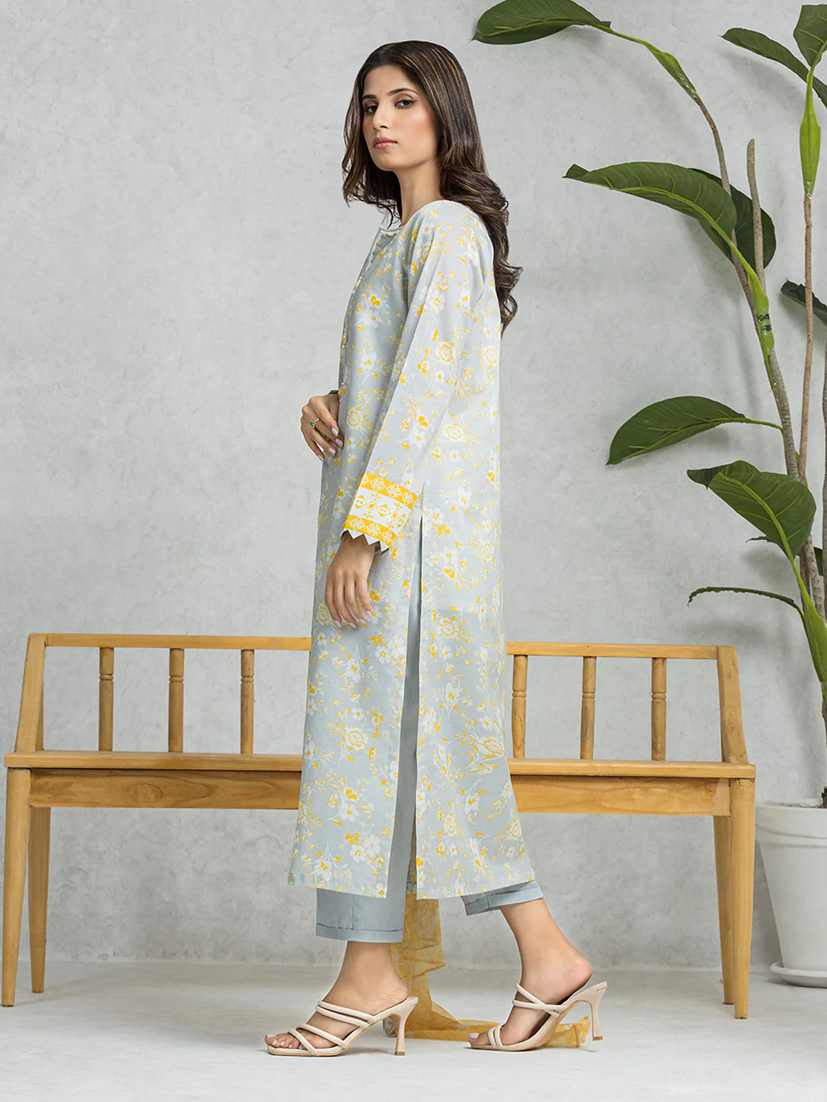 Unstitched Printed Lawn Shirt Trouser - EWU24A1-28382ST - Image 4