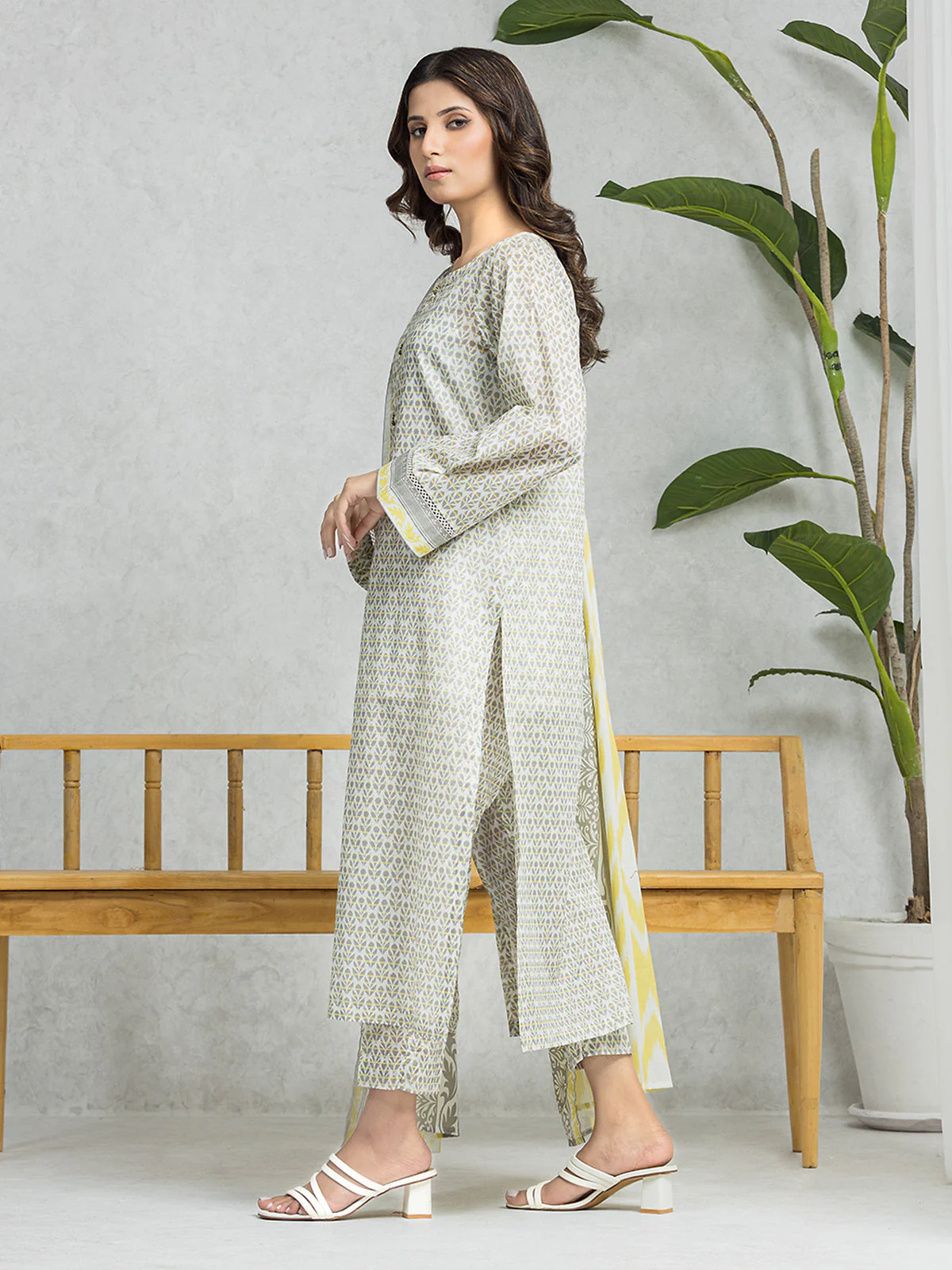 Unstitched Printed Lawn Shirt Trouser - EWU24A1-29003ST - Image 3