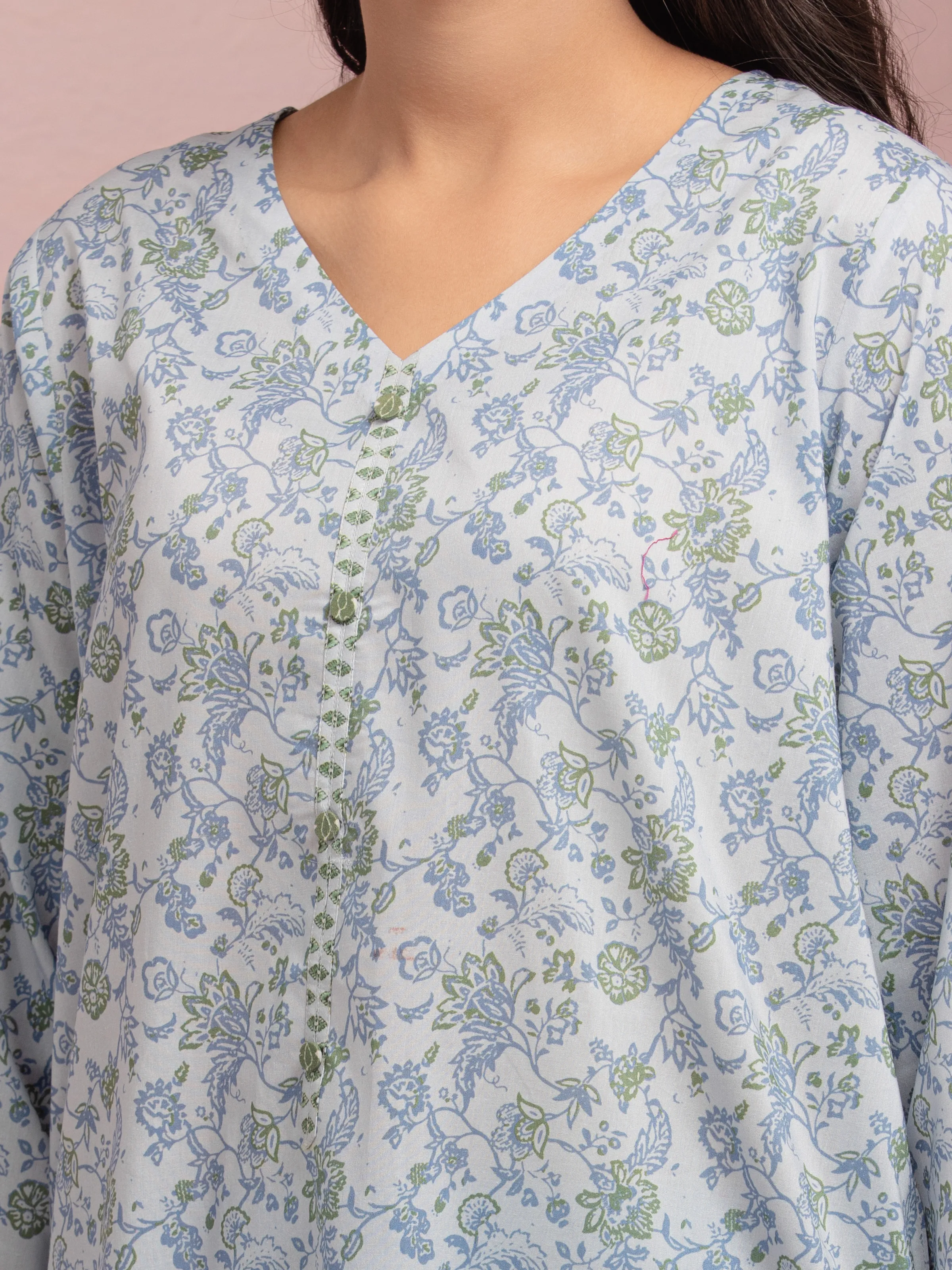 Unstitched Printed Lawn Shirt Trouser - EWU5A1-35117ST - Image 2