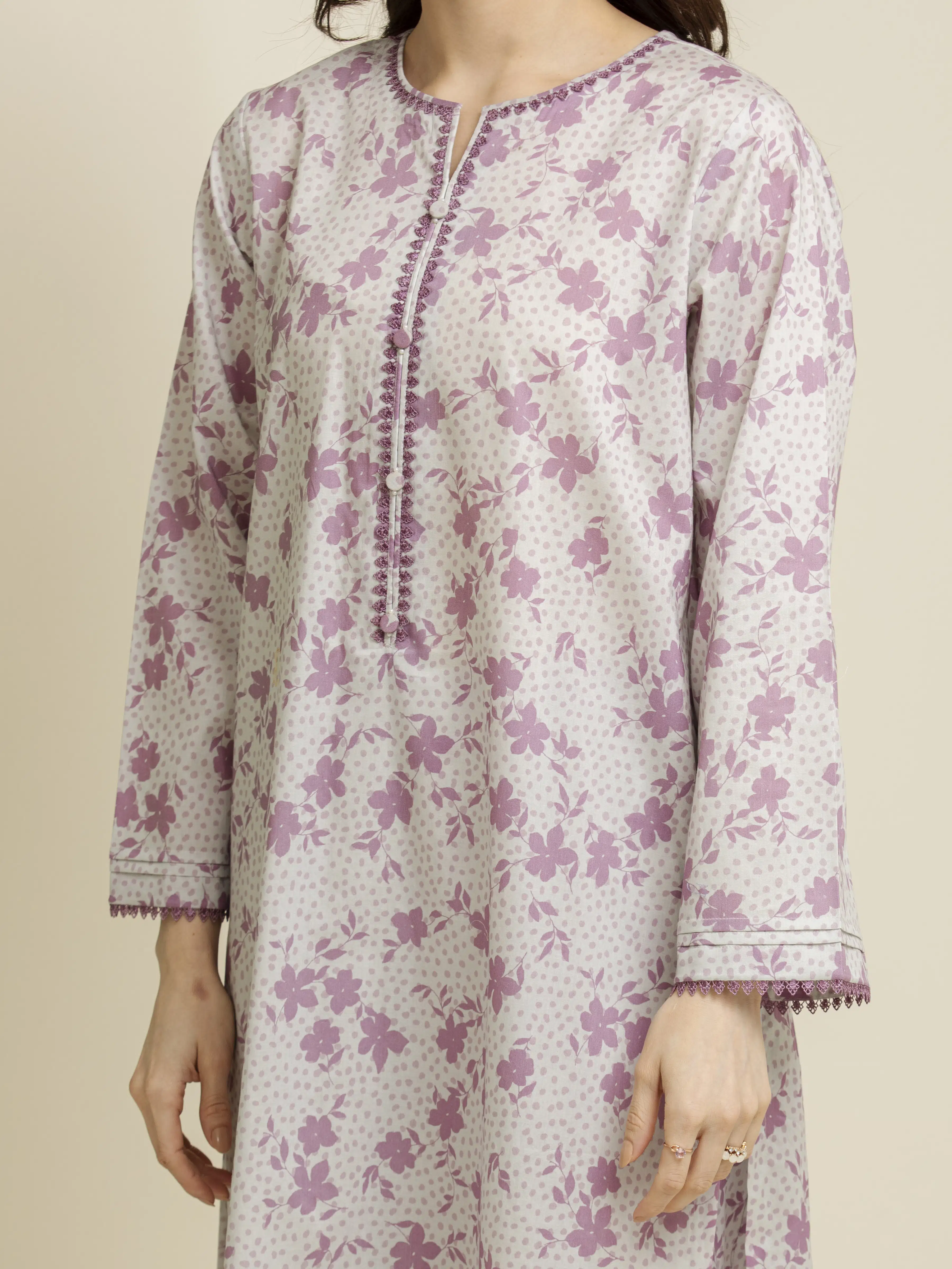 Unstitched Printed Lawn Suit - EWU5A1-35166-3P - Image 4