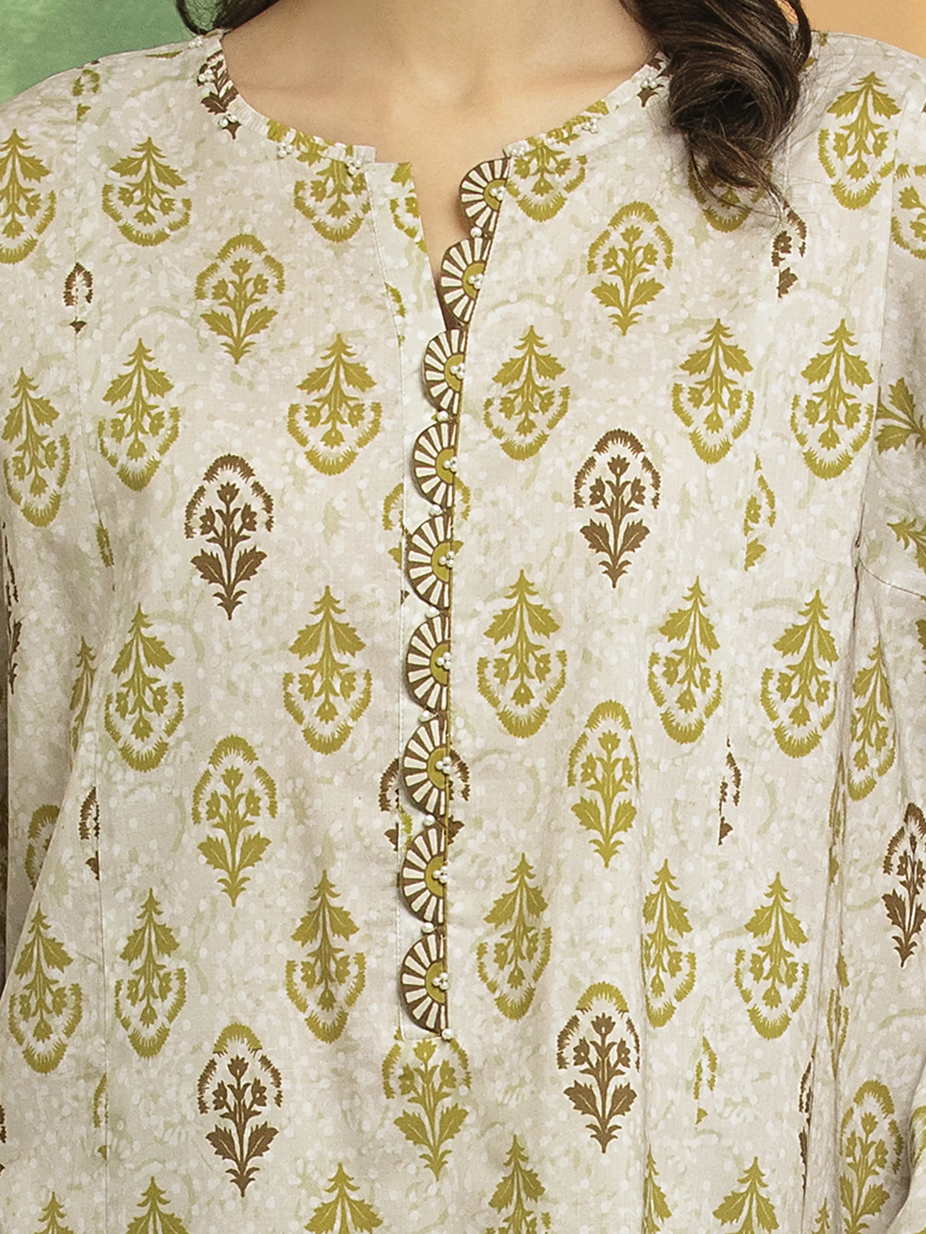 Unstitched Printed Lawn Suit - EWU5A1-35244-3P - Image 3
