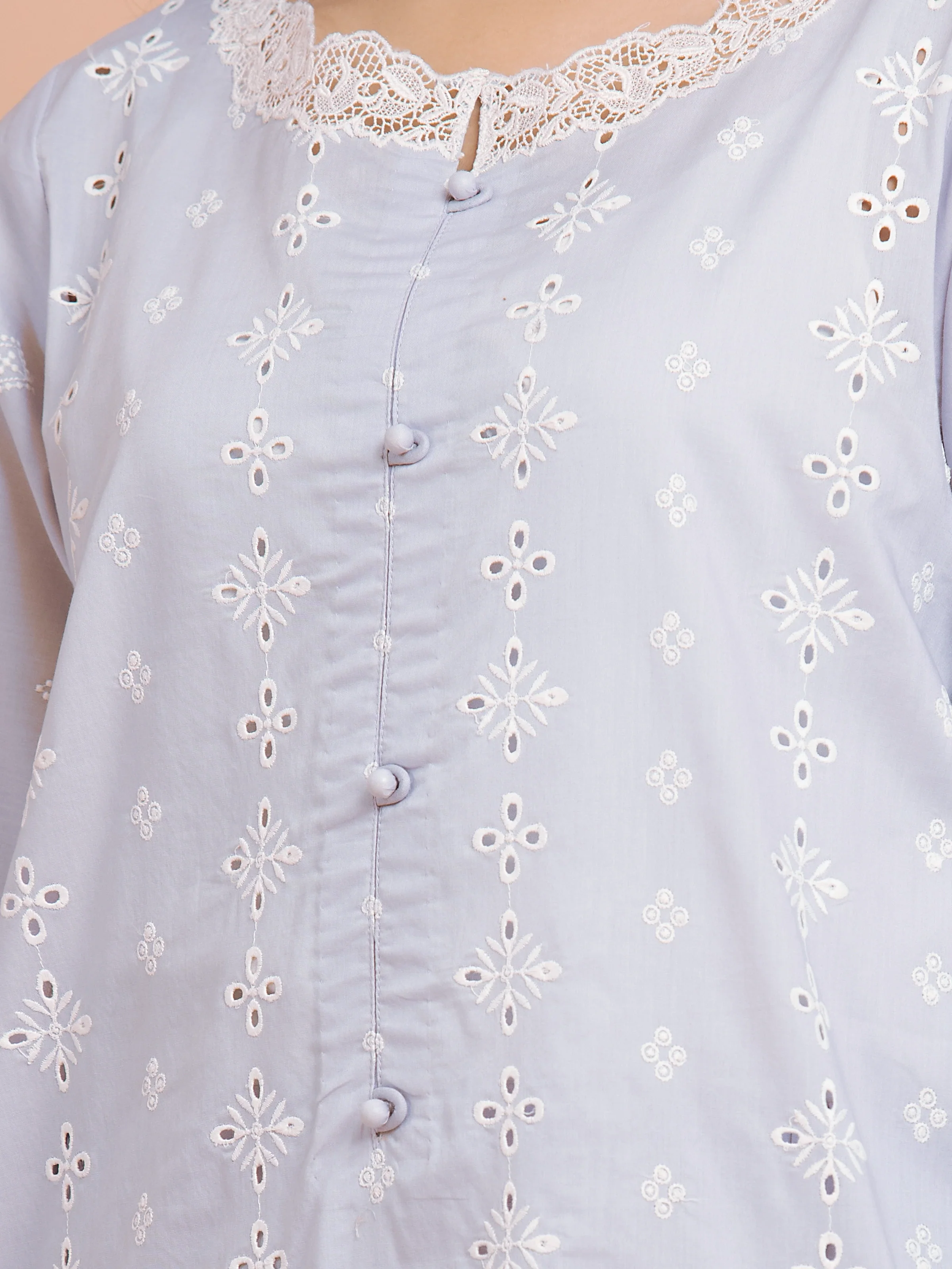 Unstitched Embroidered Cambric Suit - EWU24V2-30386-3P - Image 3