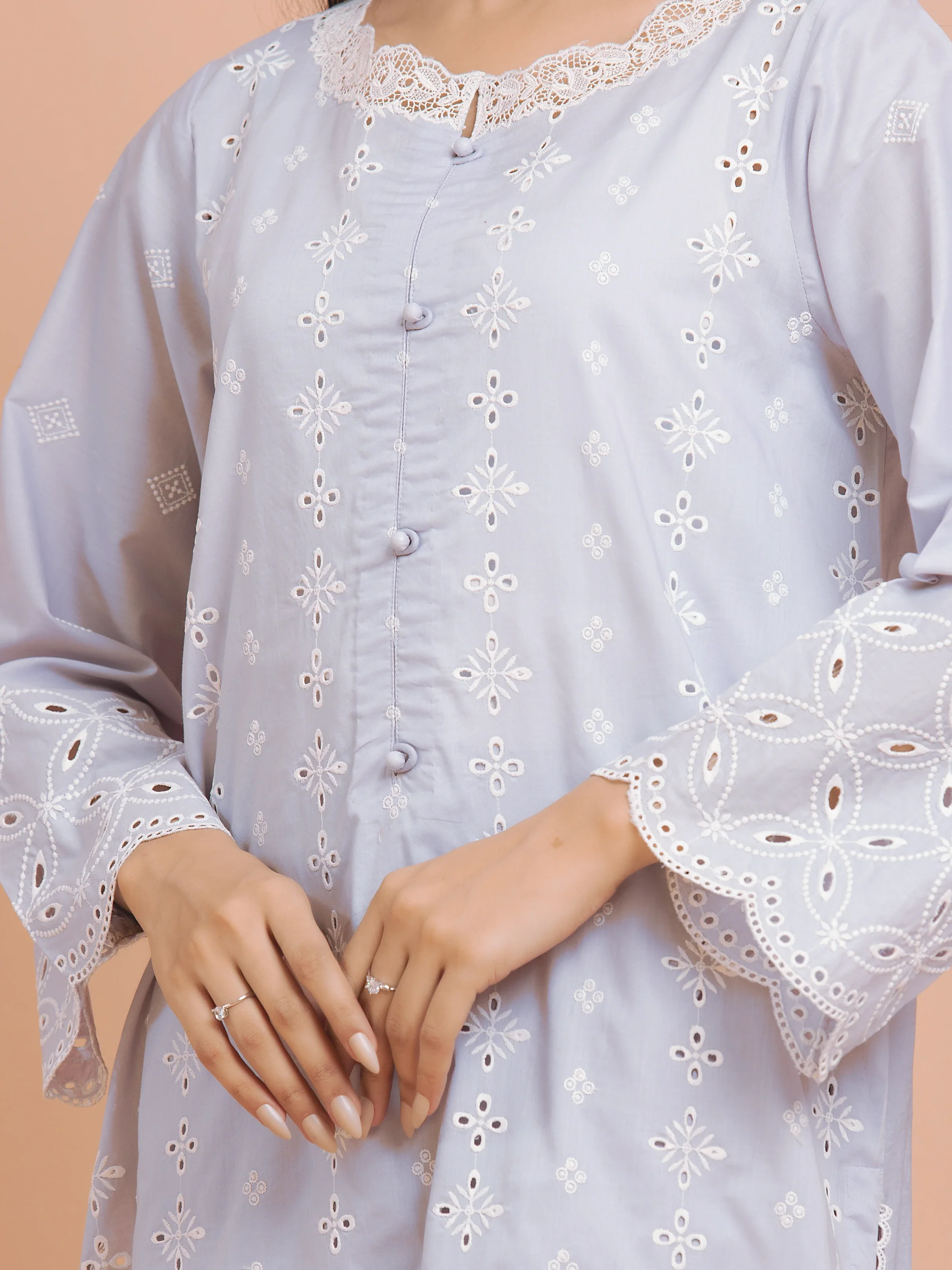 Unstitched Embroidered Cambric Suit - EWU24V2-30386-3P - Image 4