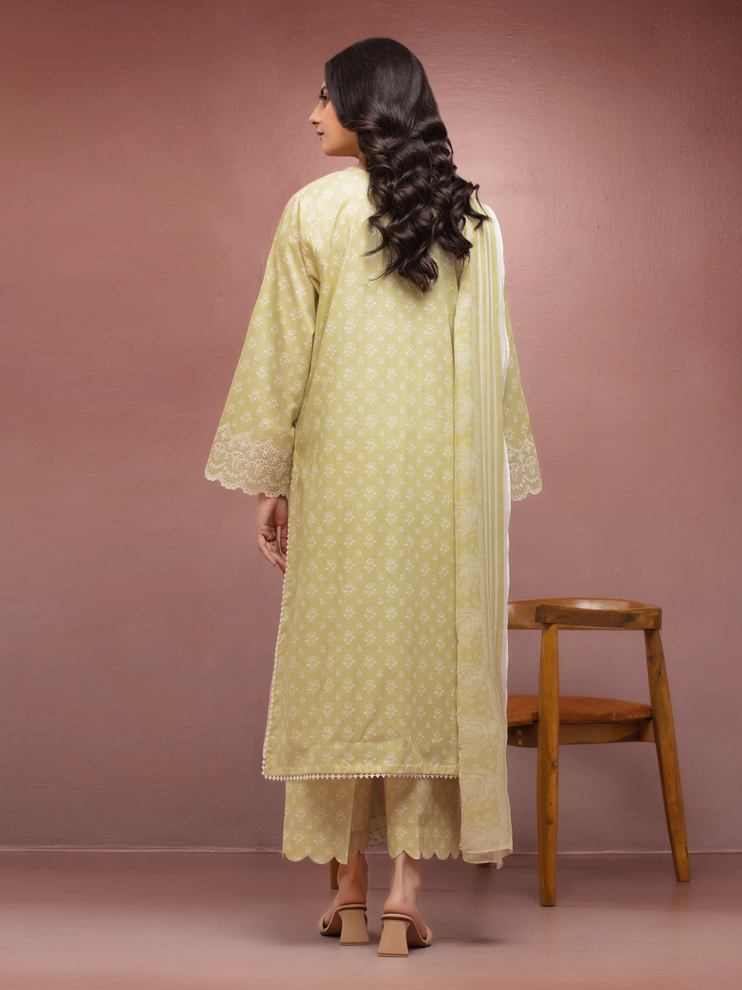 Unstitched Embroidered Lawn Suit - EWU5V1-31060-3P - Image 2