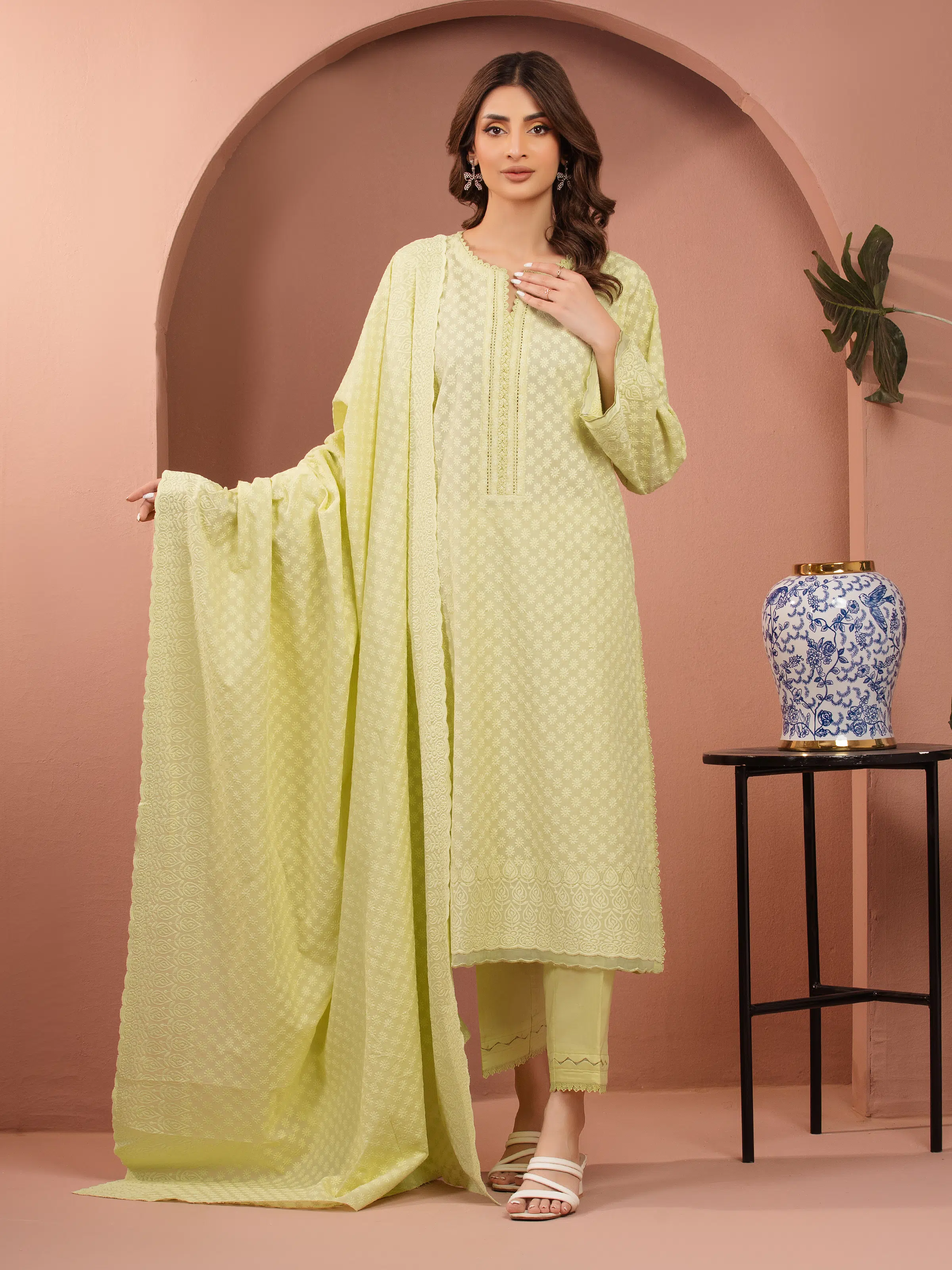 Unstitched Embroidered Cambric Suit - EWU5V2-31836-3P