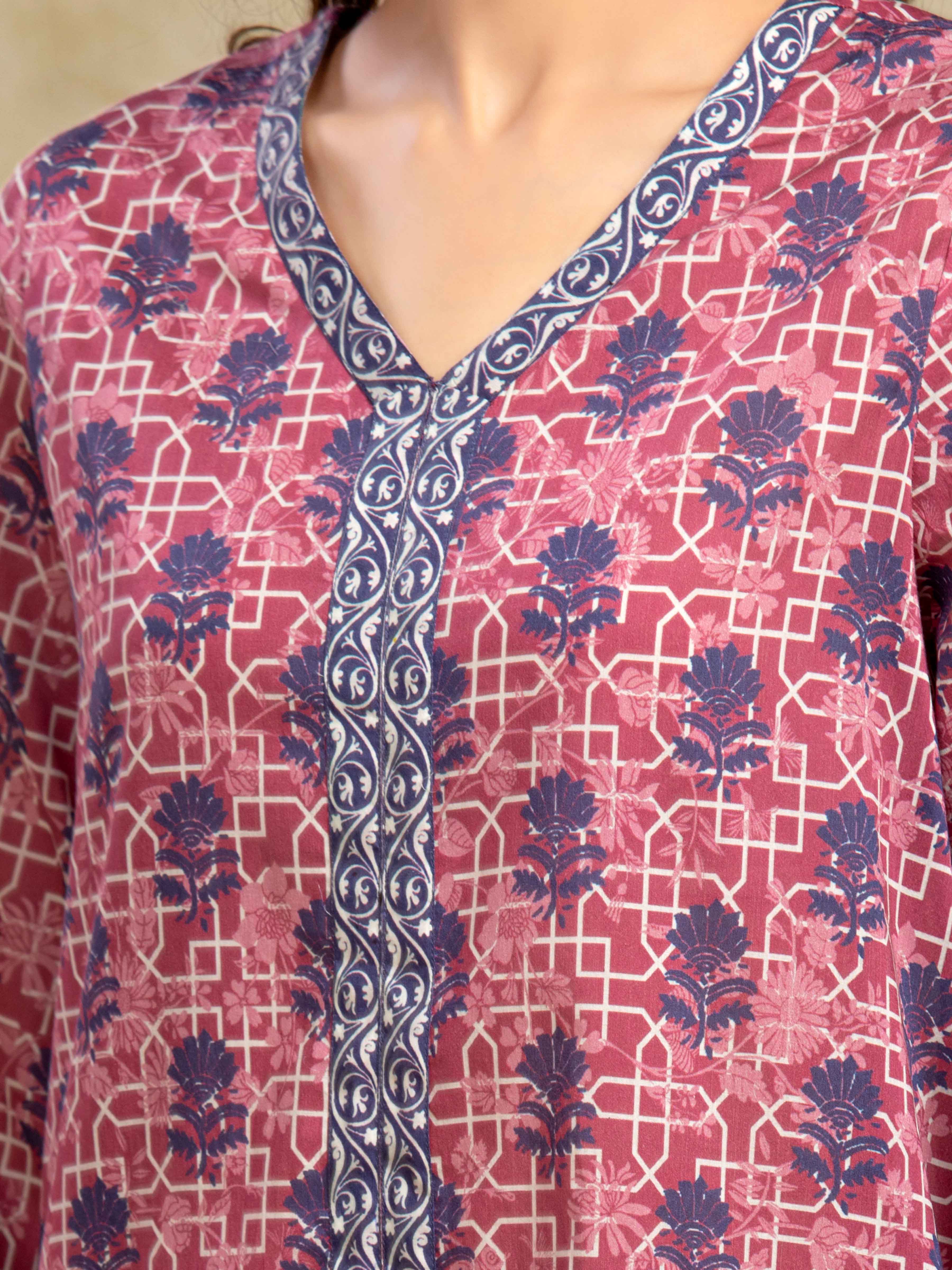 Unstitched Printed Khaddar Suit - EWU5A3-35947-3P - Image 4