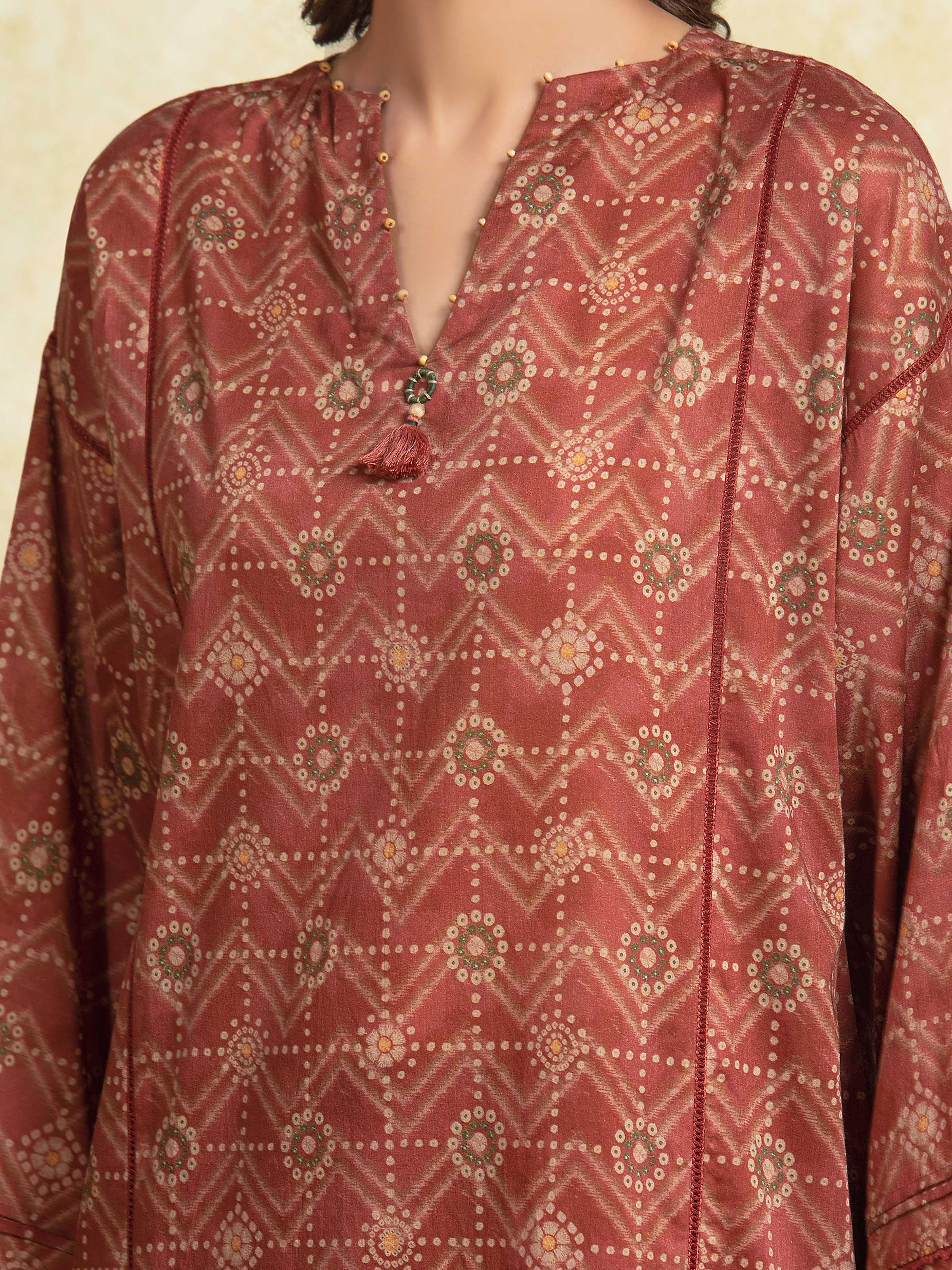 Unstitched Printed Khaddar Suit - EWU5A3-35950-3P - Image 3