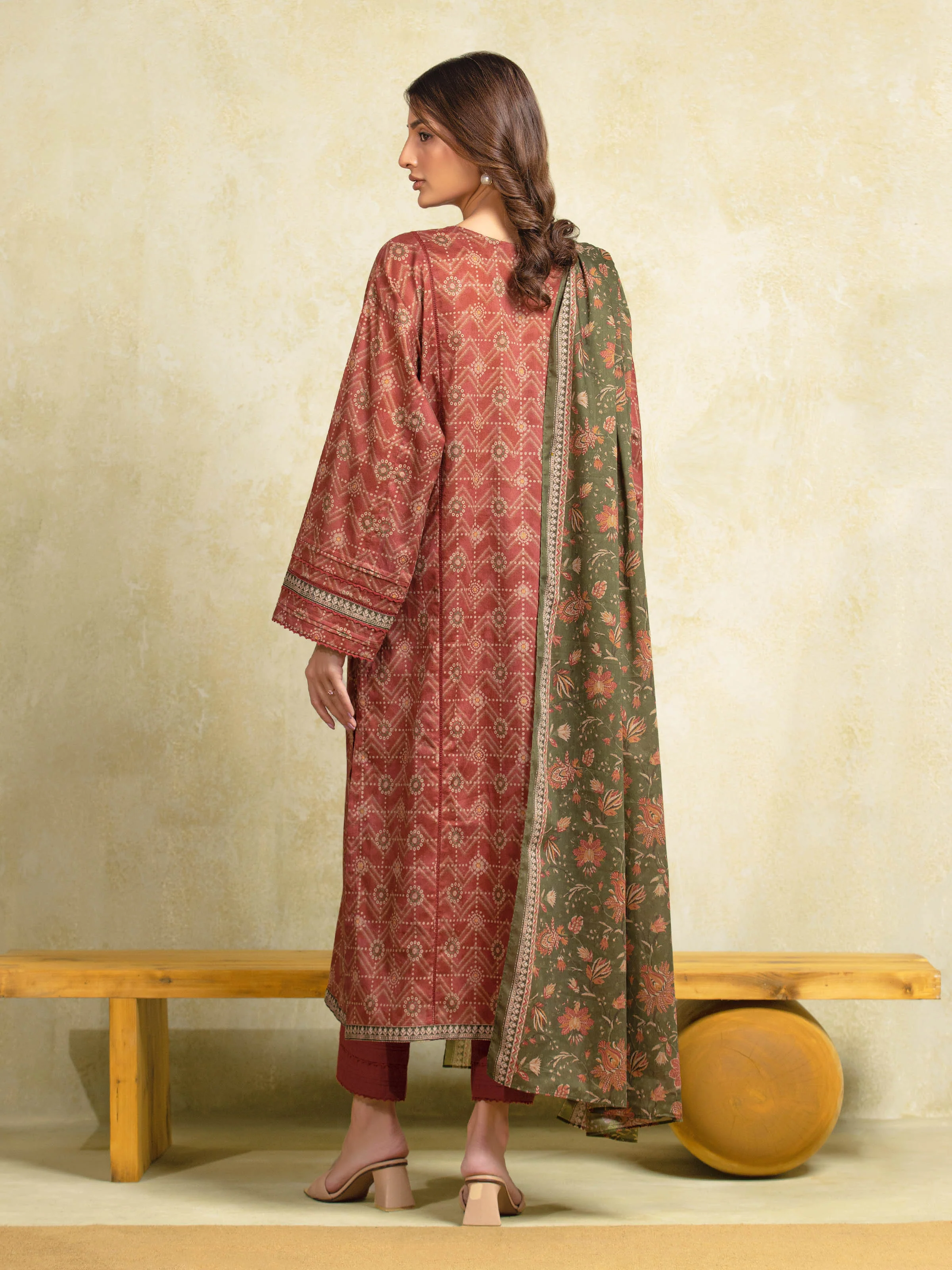 Unstitched Printed Khaddar Suit - EWU5A3-35950-3P - Image 6