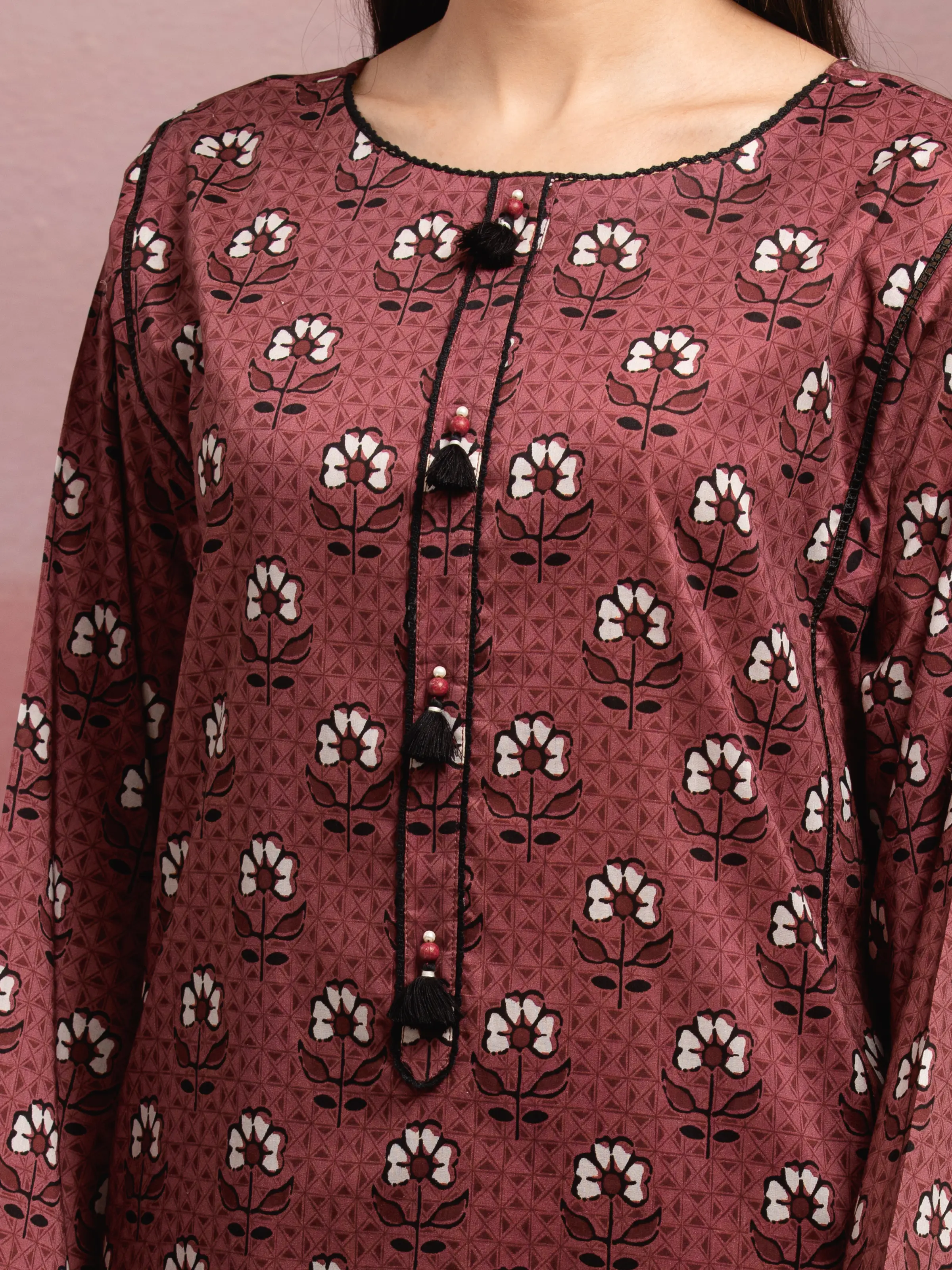 Unstitched Printed Lawn Suit - EWU5A1-35056-3P - Image 3