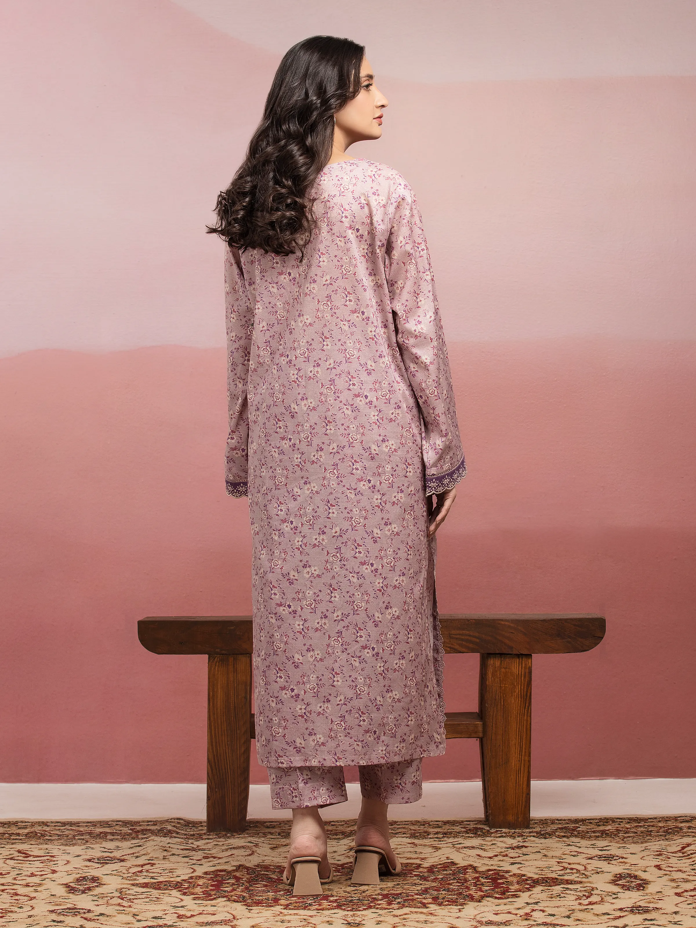 Unstitched Printed Lawn Shirt Trouser - EWU5A1-35403ST - Image 2