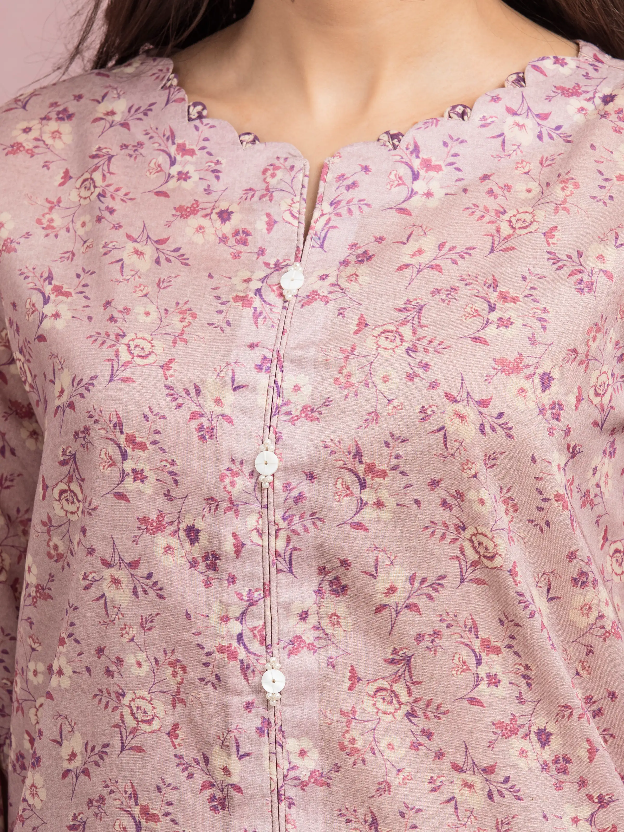 Unstitched Printed Lawn Shirt Trouser - EWU5A1-35403ST - Image 6
