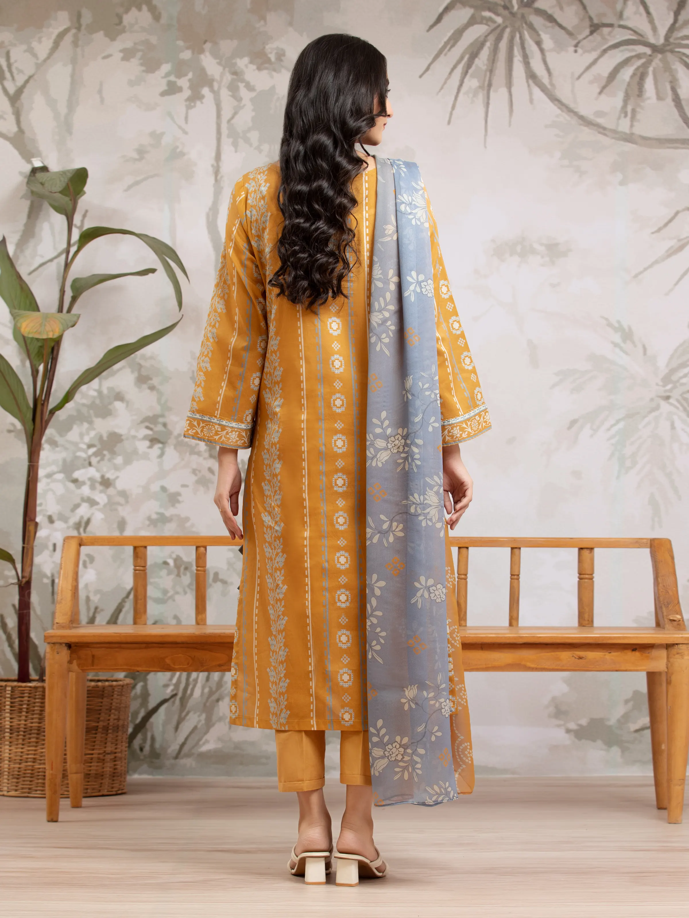 Unstitched Printed Khaddar Suit - EWU24M2-172 - Image 2