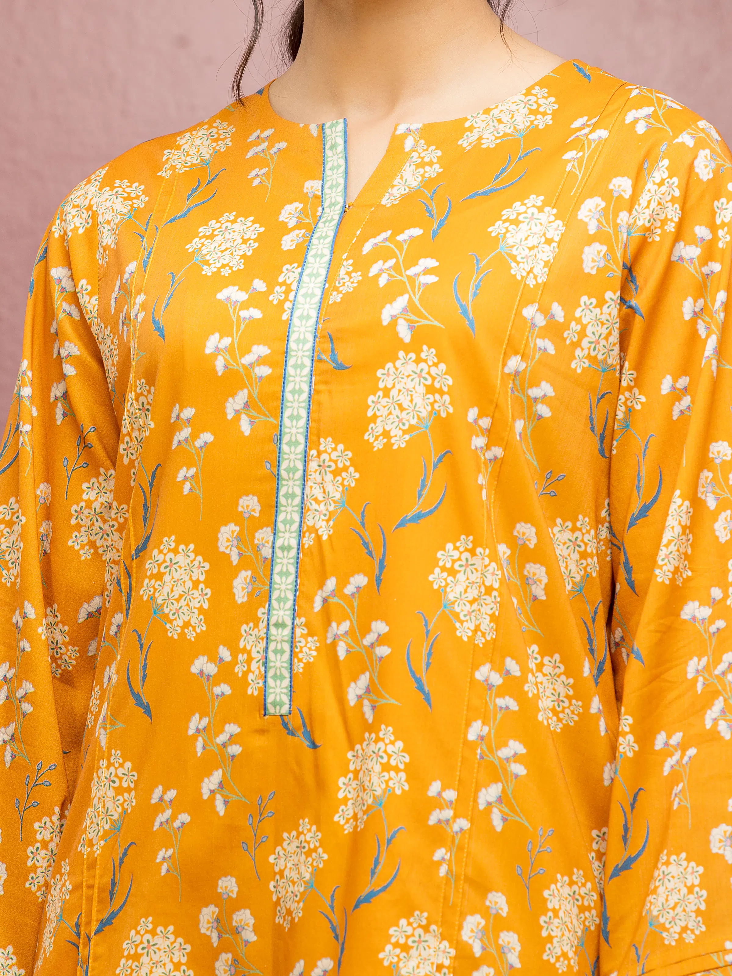 Unstitched Printed Lawn Suit - EWU5A1-35080-3P - Image 5