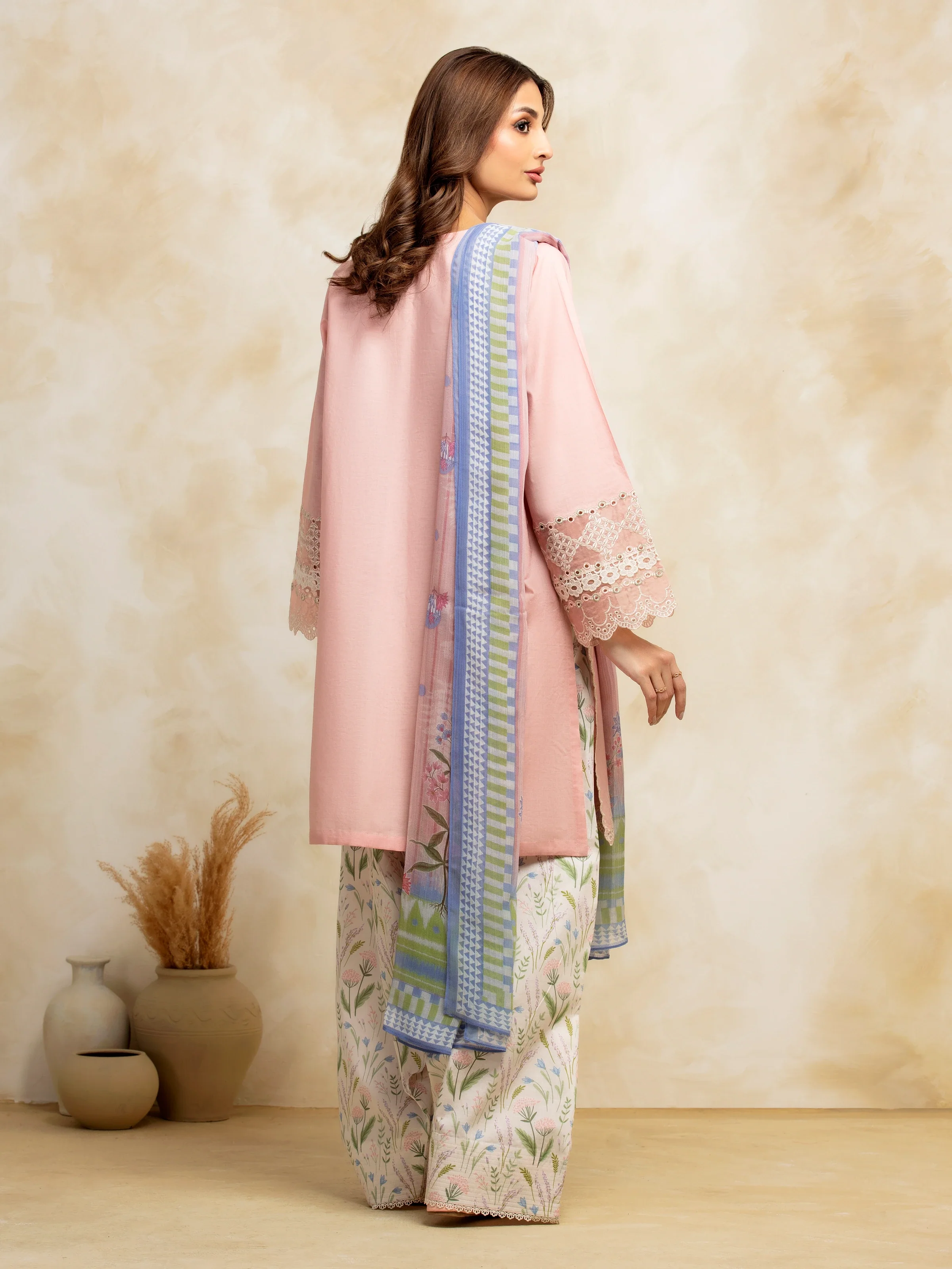 Unstitched Embroidered Cambric Suit - EWU5V2-31035-3P - Image 2