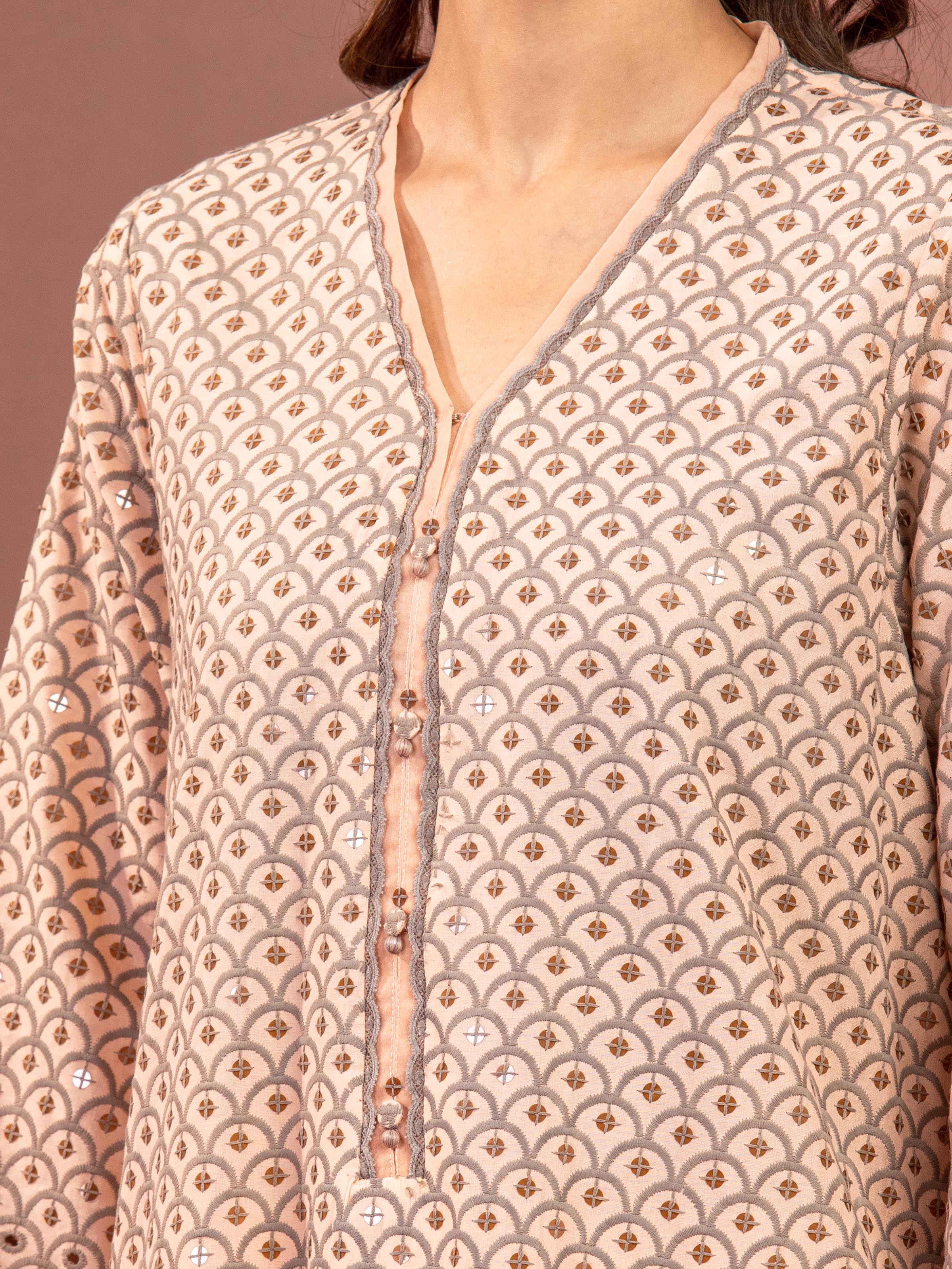 Unstitched Embroidered Cambric Suit - EWU5V2-31825-3P - Image 3
