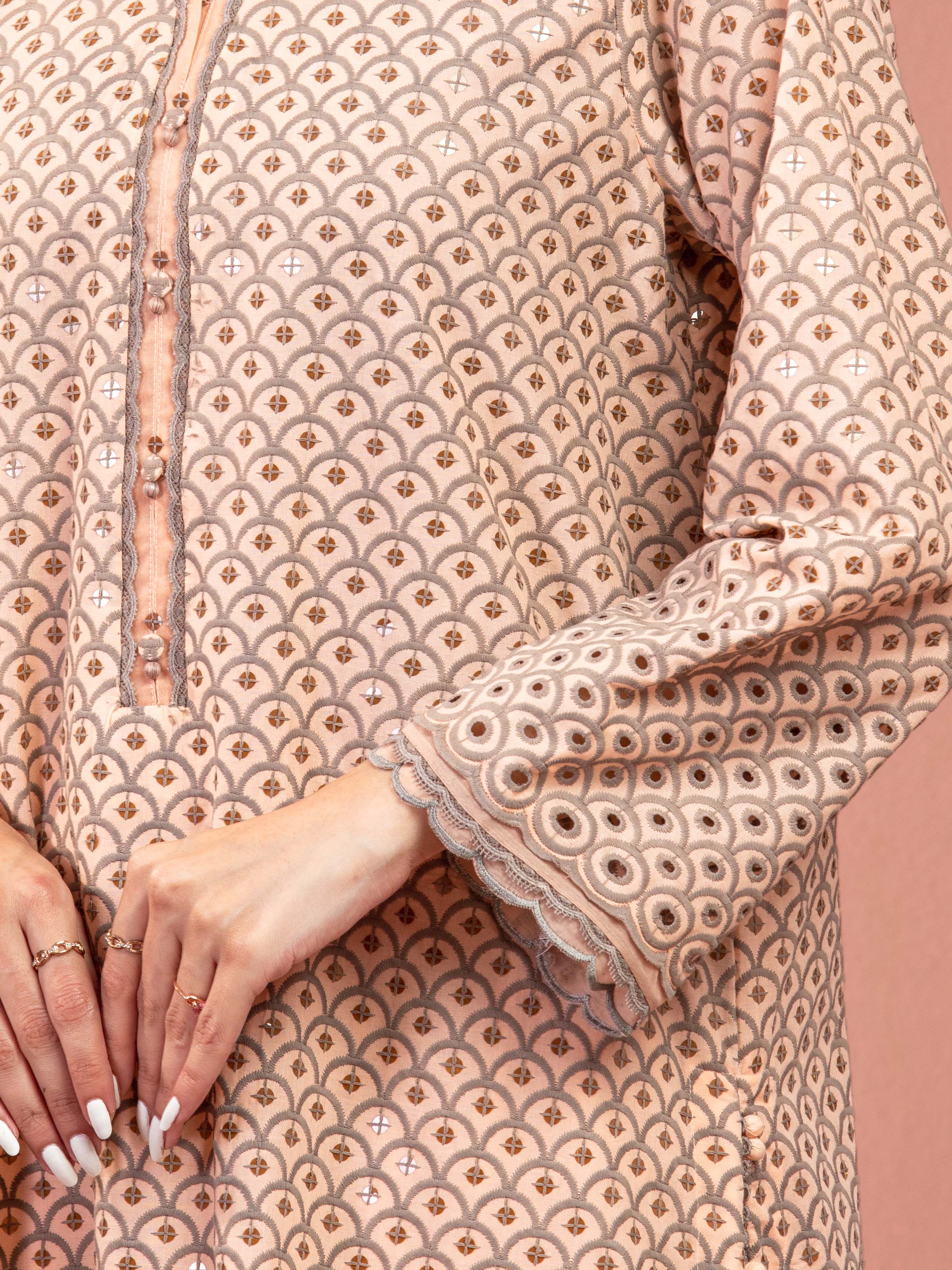 Unstitched Embroidered Cambric Suit - EWU5V2-31825-3P - Image 4