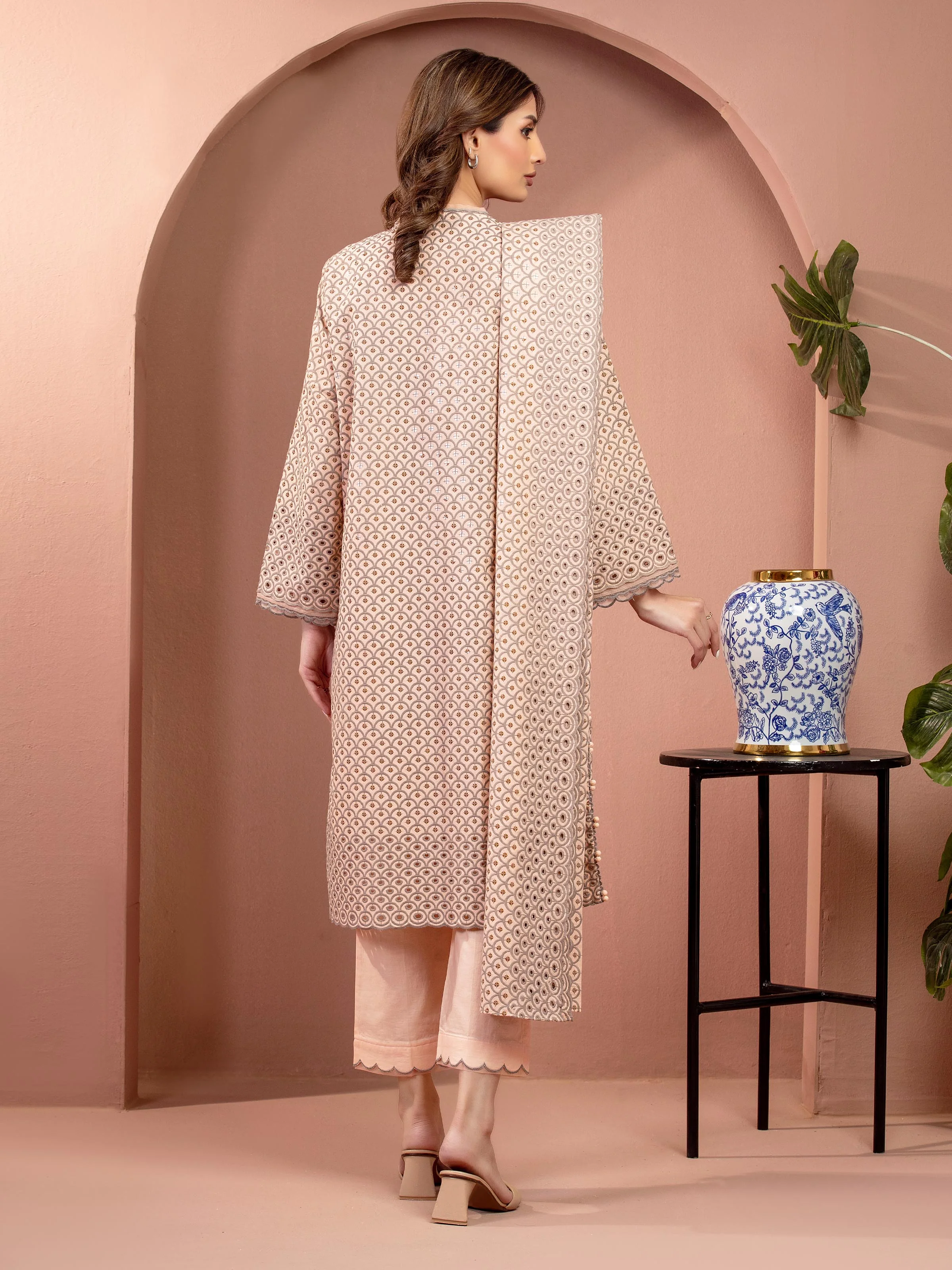 Unstitched Embroidered Cambric Suit - EWU5V2-31825-3P - Image 5