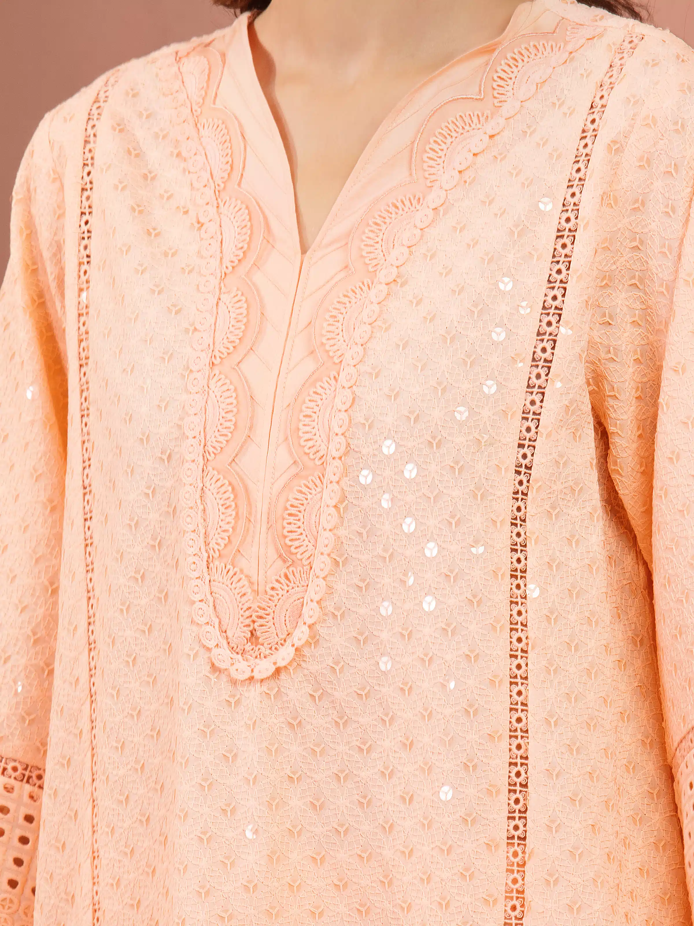 Unstitched Embroidered Cambric Suit - EWU5V2-31827-3P - Image 3