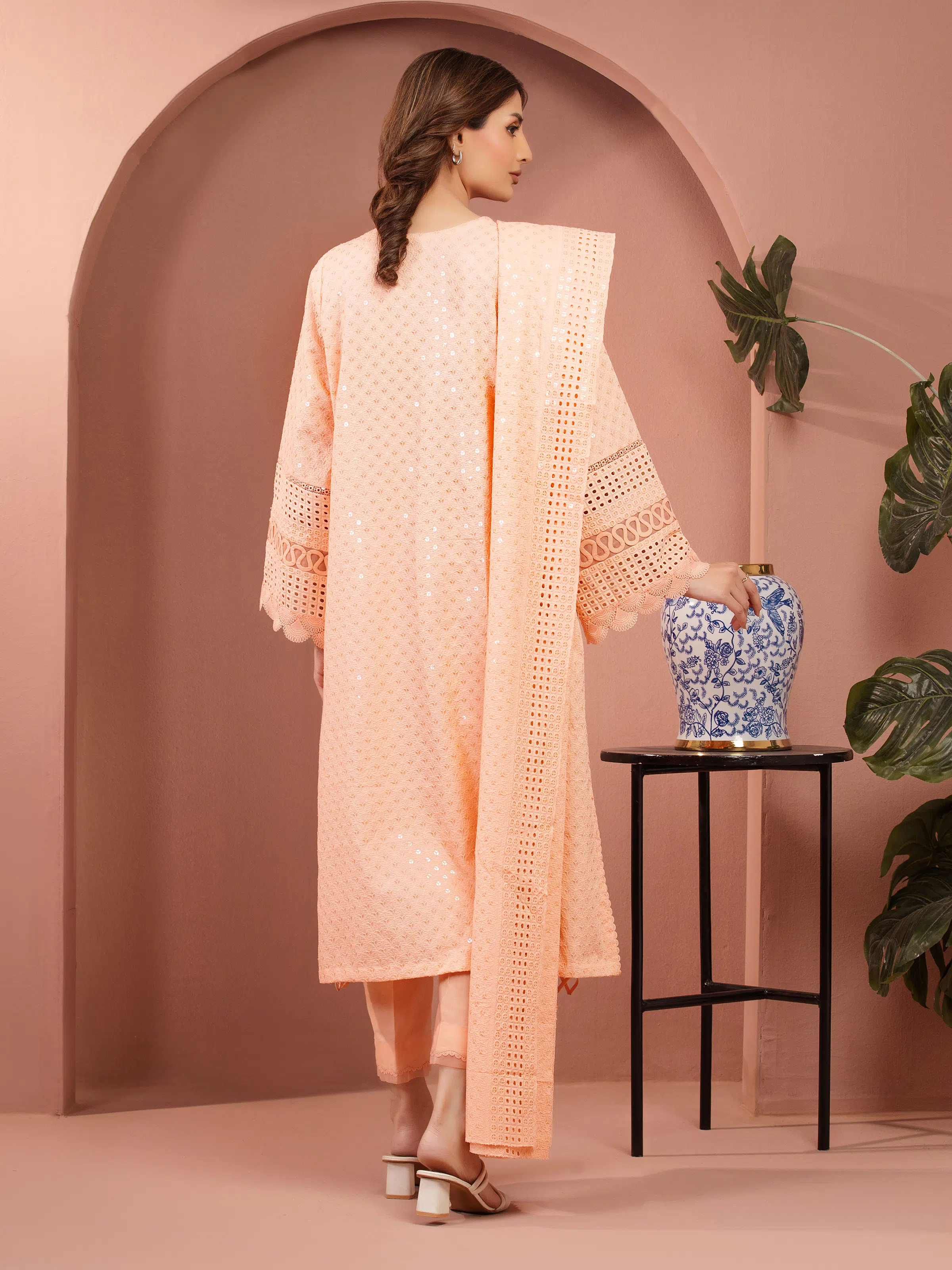 Unstitched Embroidered Cambric Suit - EWU5V2-31827-3P - Image 5