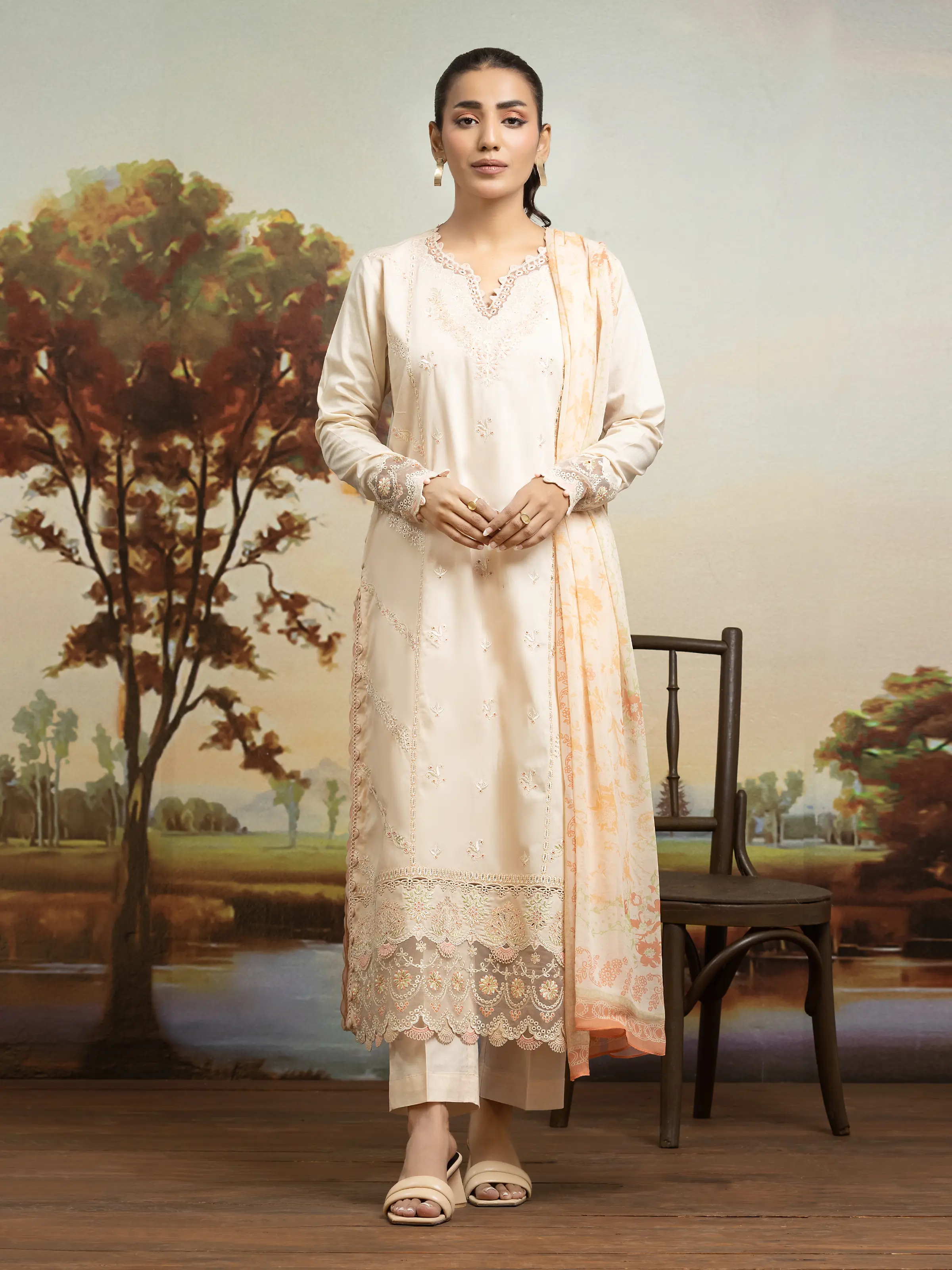 Unstitched Embroidered Dobby Suit - EWU24V7-30162-3P