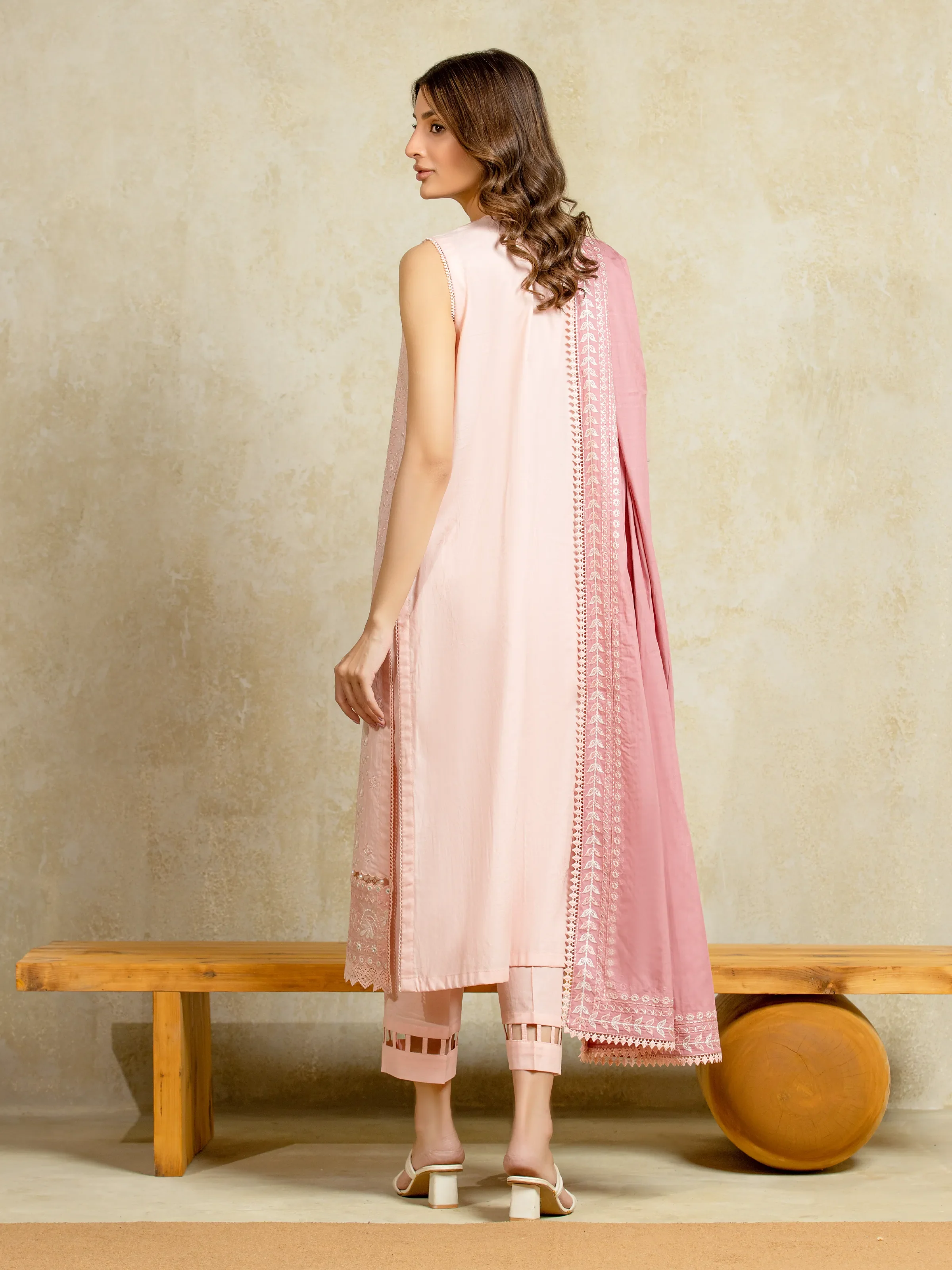 Unstitched Embroidered Jacquard Suit - EWU5V3-31157-3P - Image 5