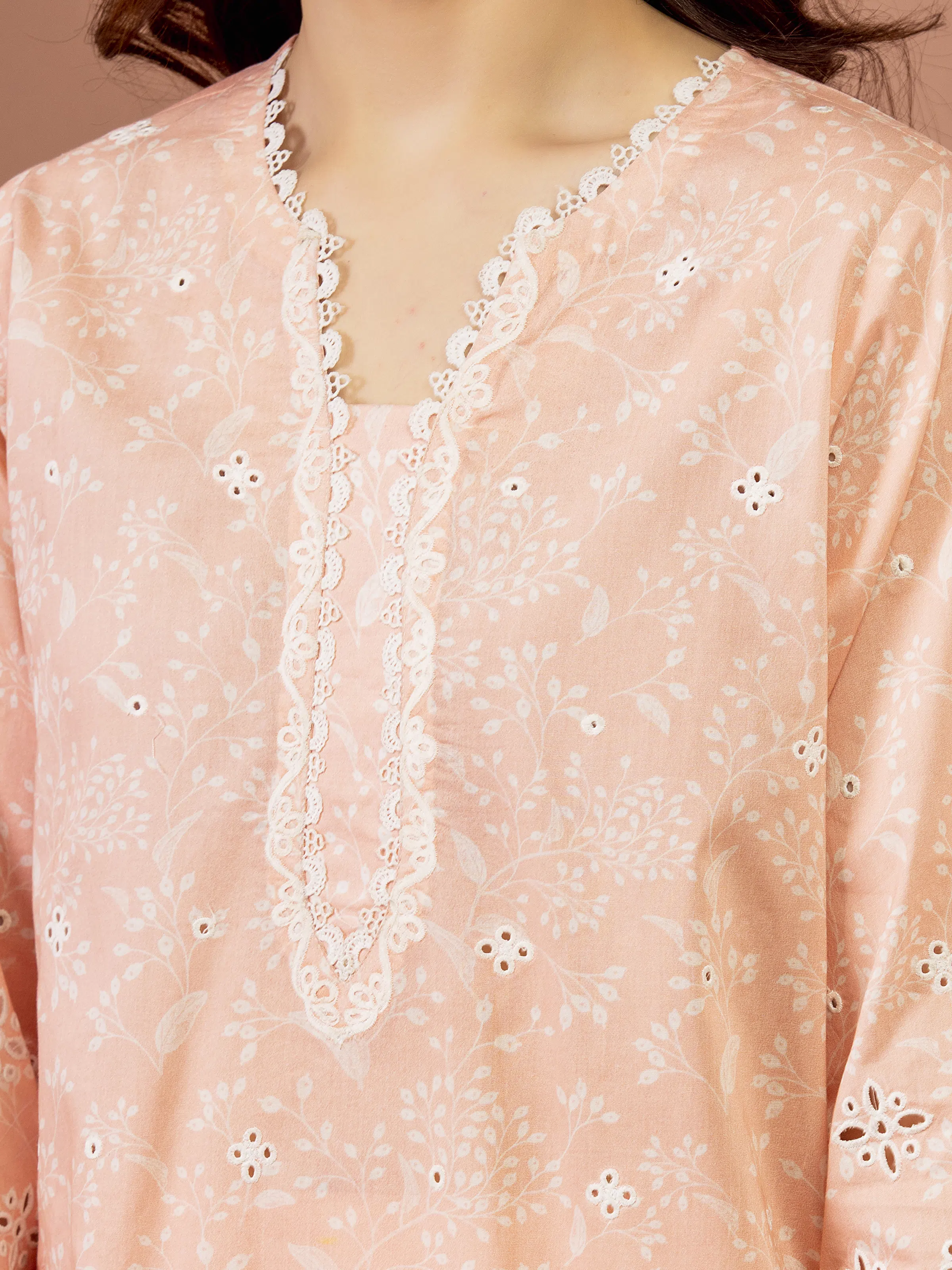 Unstitched Embroidered Lawn Suit - EWU5V1-31407-3P - Image 3