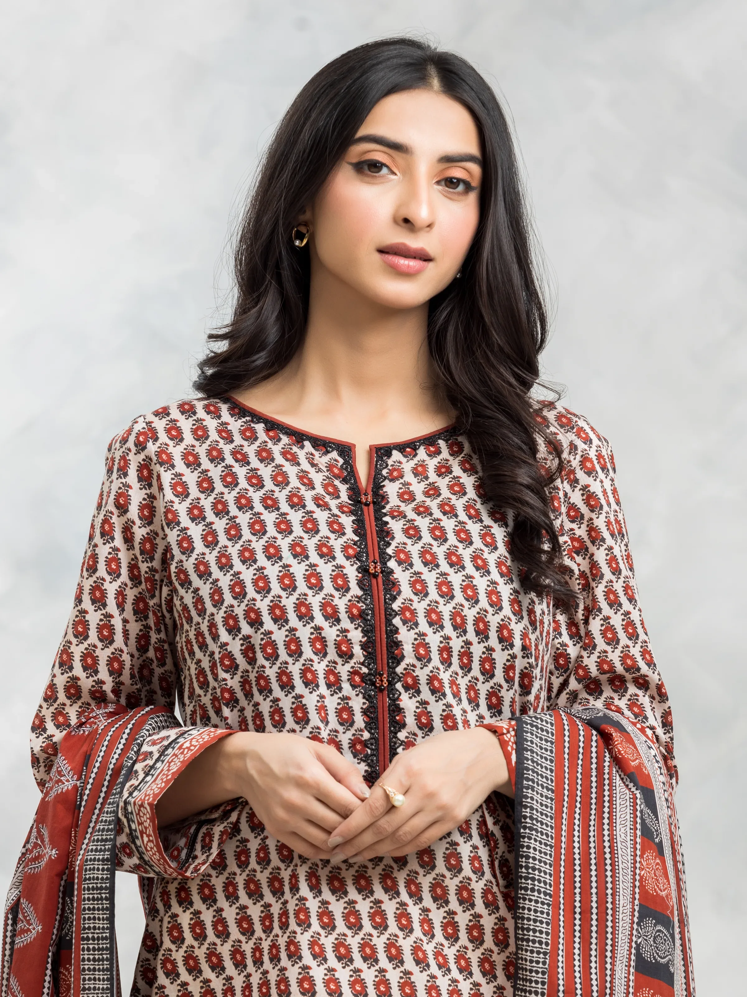 Unstitched Printed Cambric Suit - EWU24A2-28094-3P - Image 4