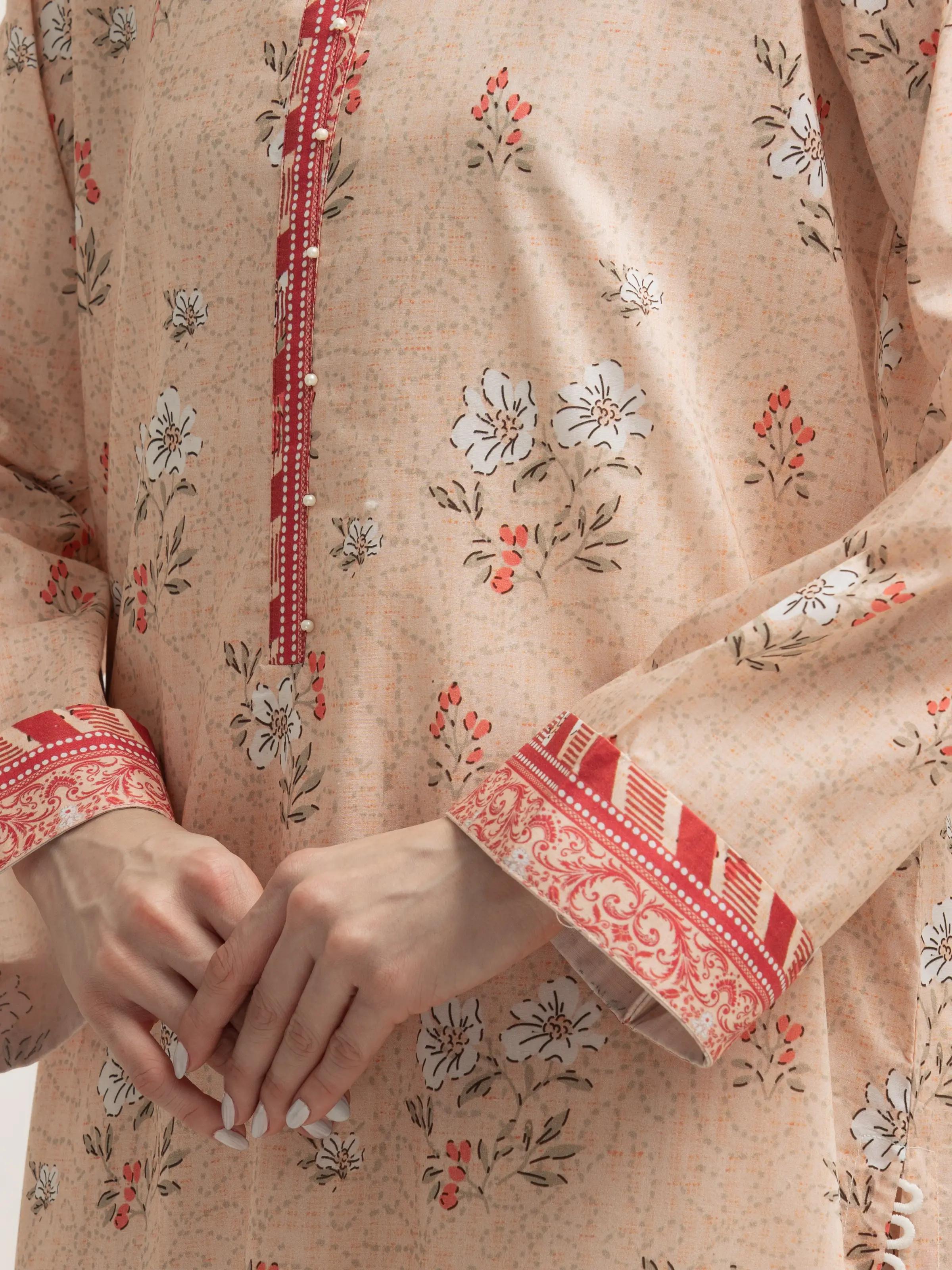 Unstitched Printed Lawn Shirt Trouser - EWU5A1-35417ST - Image 4