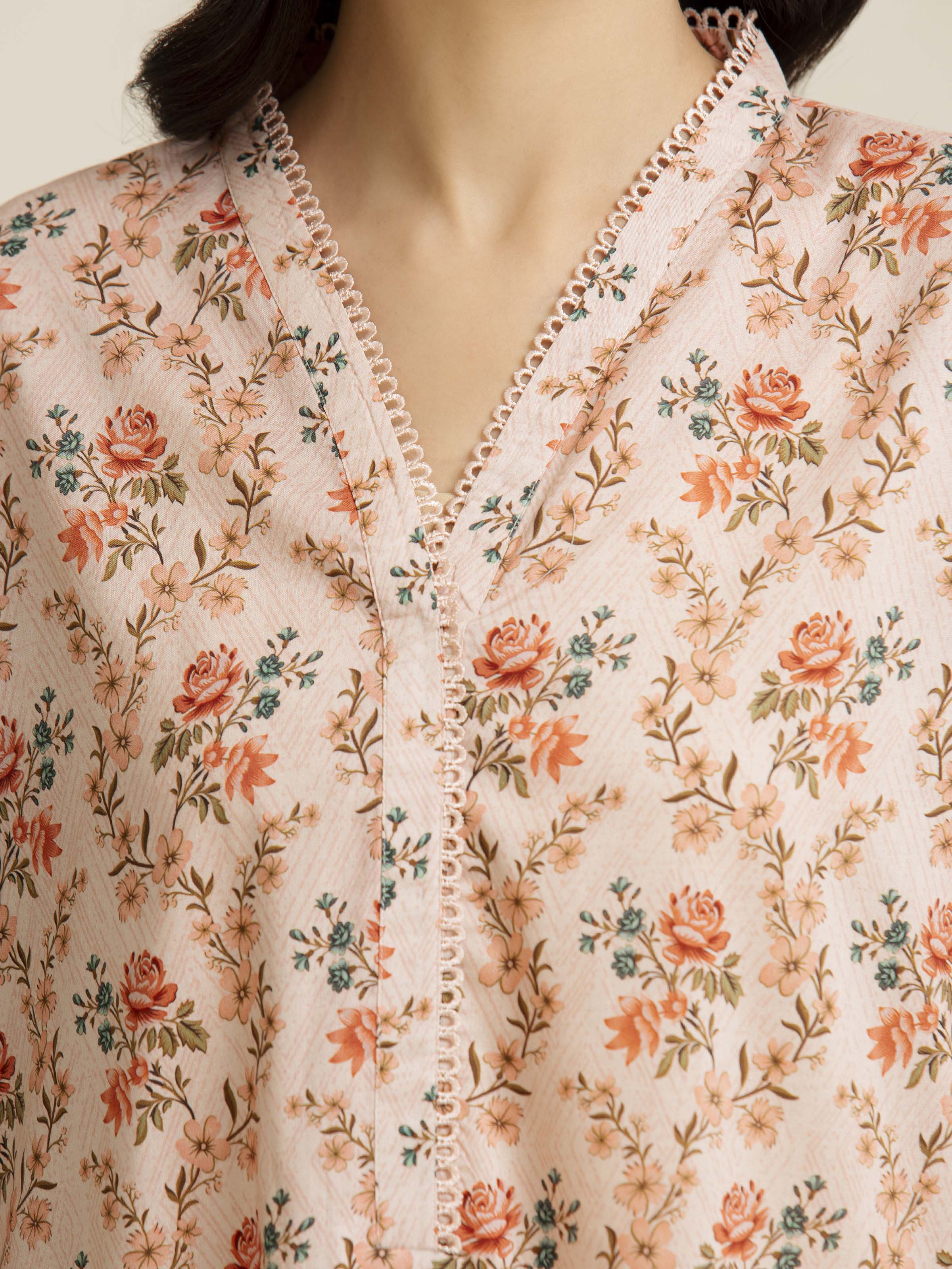 Unstitched Printed Lawn Suit - EWU5A1-35144-3P - Image 3