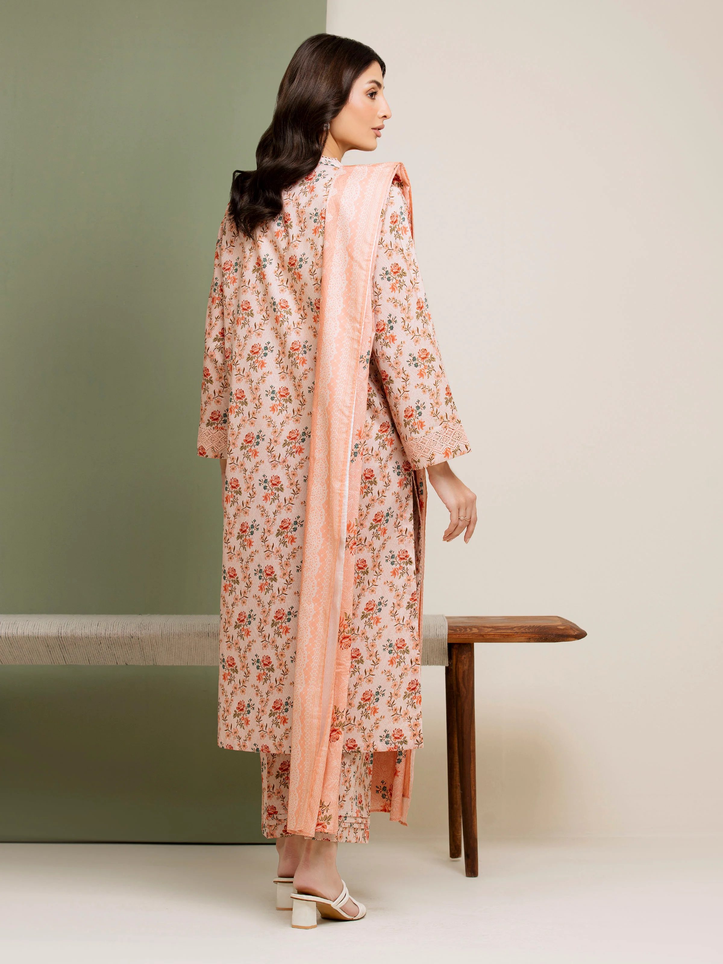 Unstitched Printed Lawn Suit - EWU5A1-35144-3P - Image 6