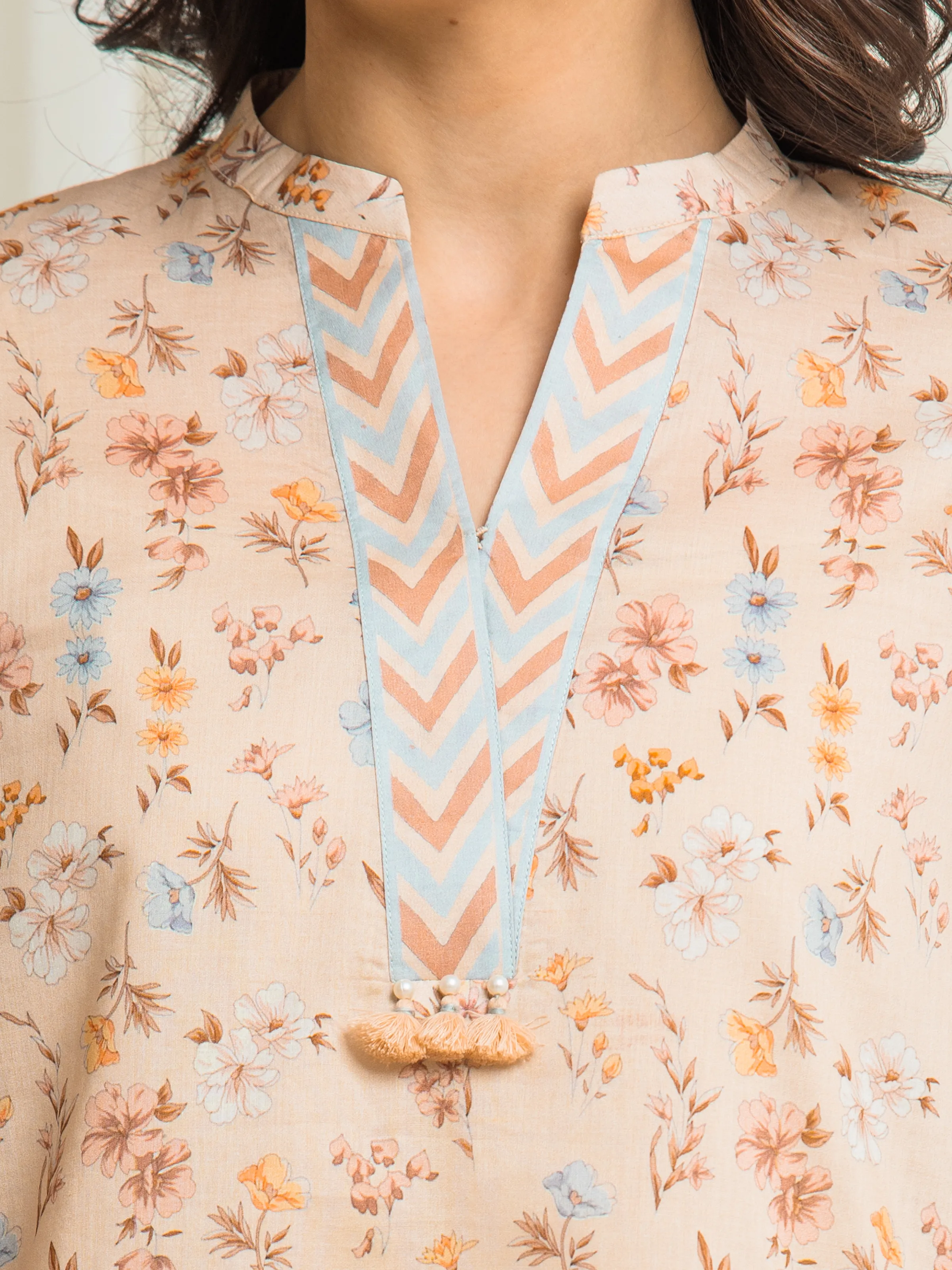 Unstitched Printed Lawn Suit - EWU6A1-36560-3P - Image 3