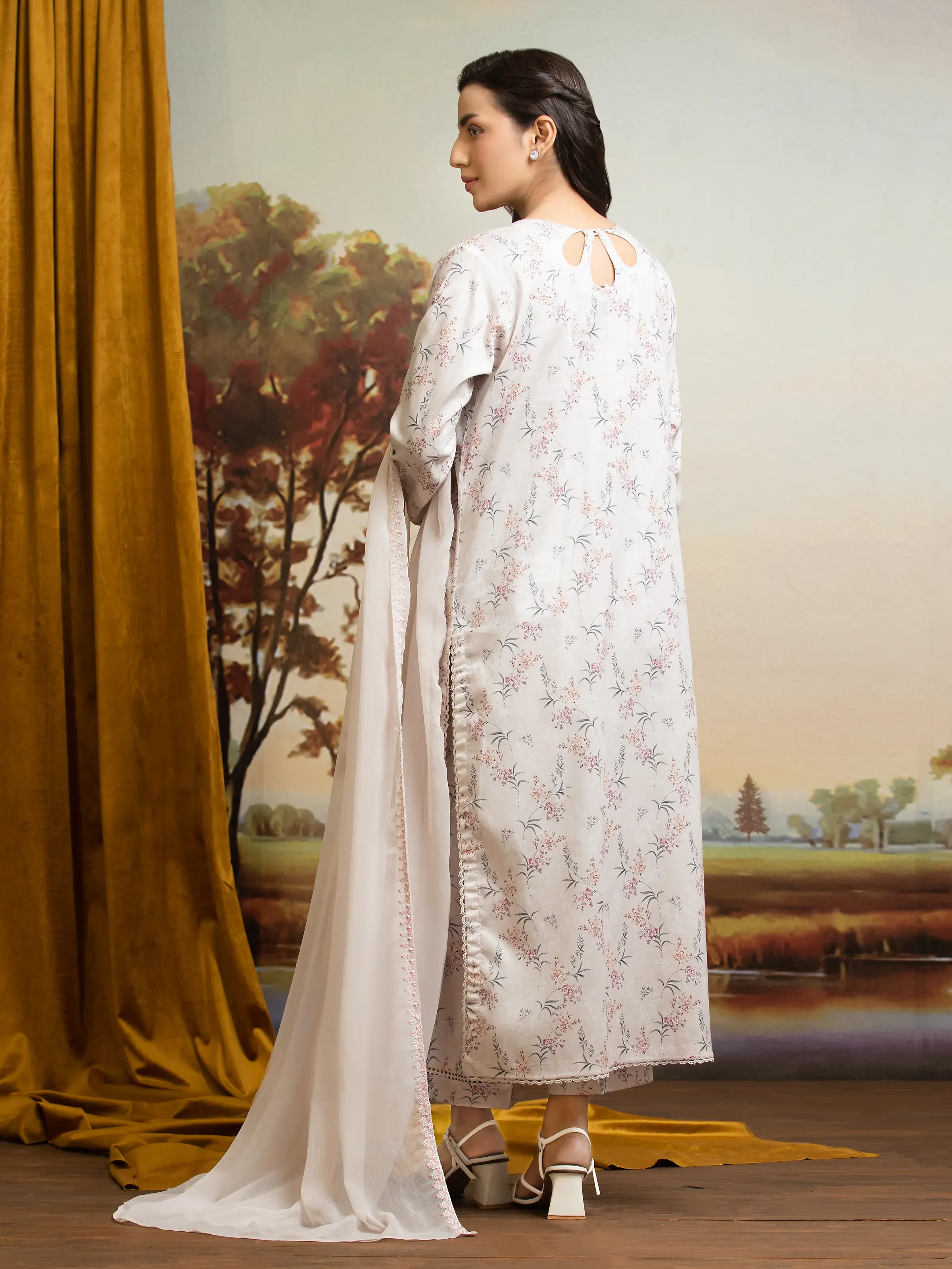 Unstitched Embroidered Dobby Suit - EWU24V7-30176-3P - Image 6