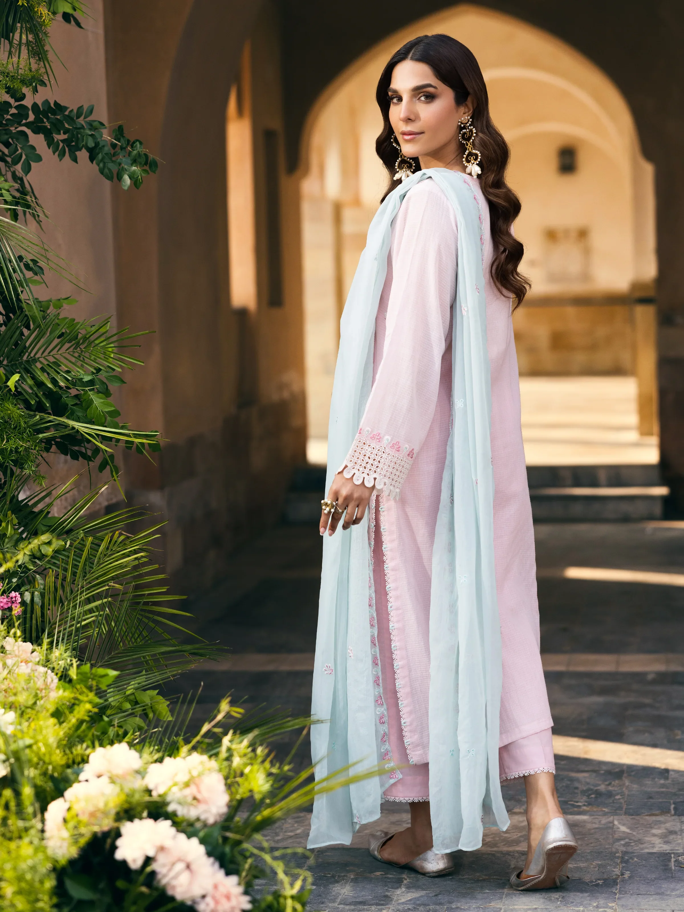 Unstitched Embroidered Lawn Suit - EWU5V1-31236-3P - Image 2
