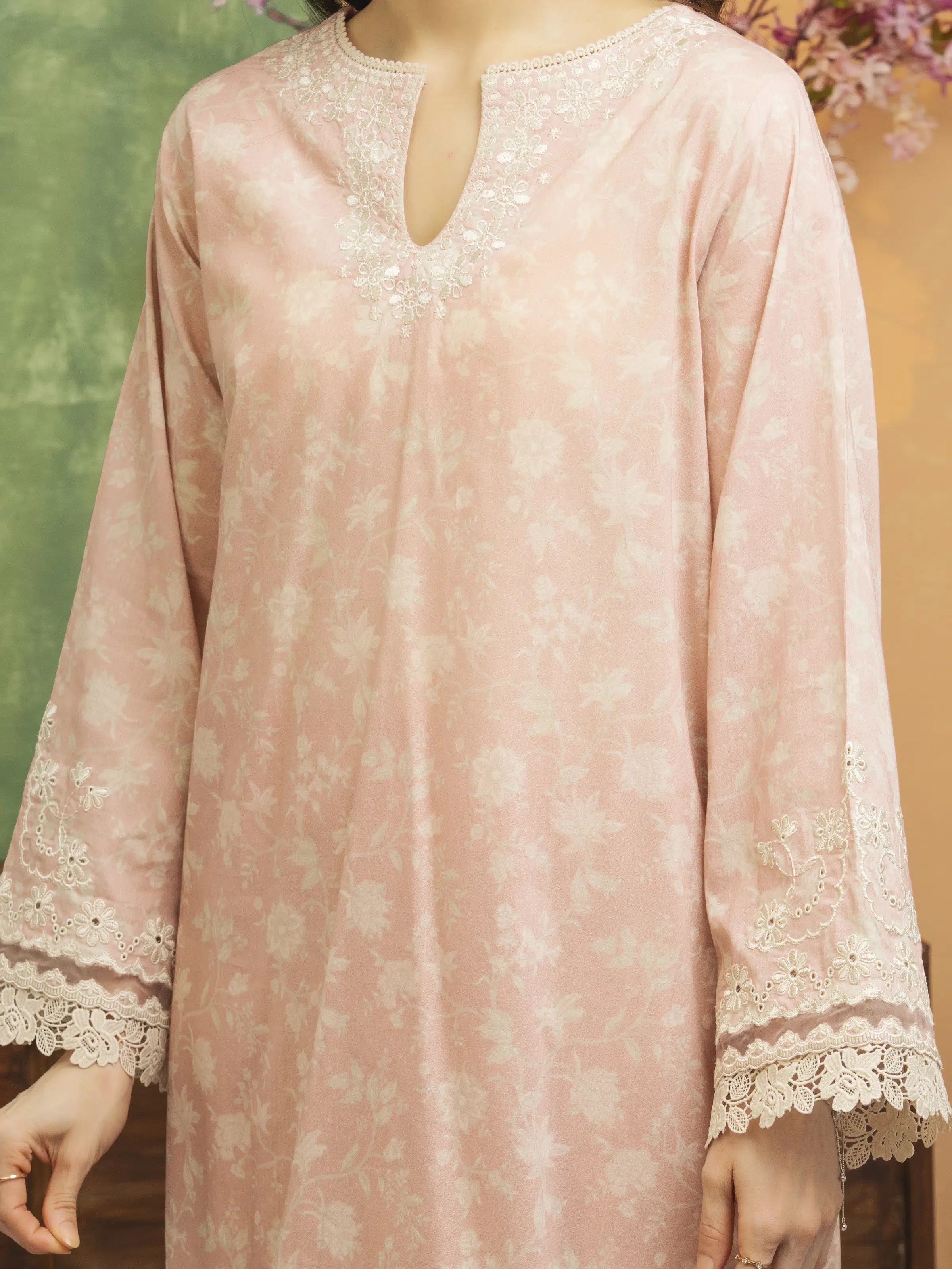 Unstitched Embroidered Lawn Suit - EWU5V1-31404-3P - Image 3